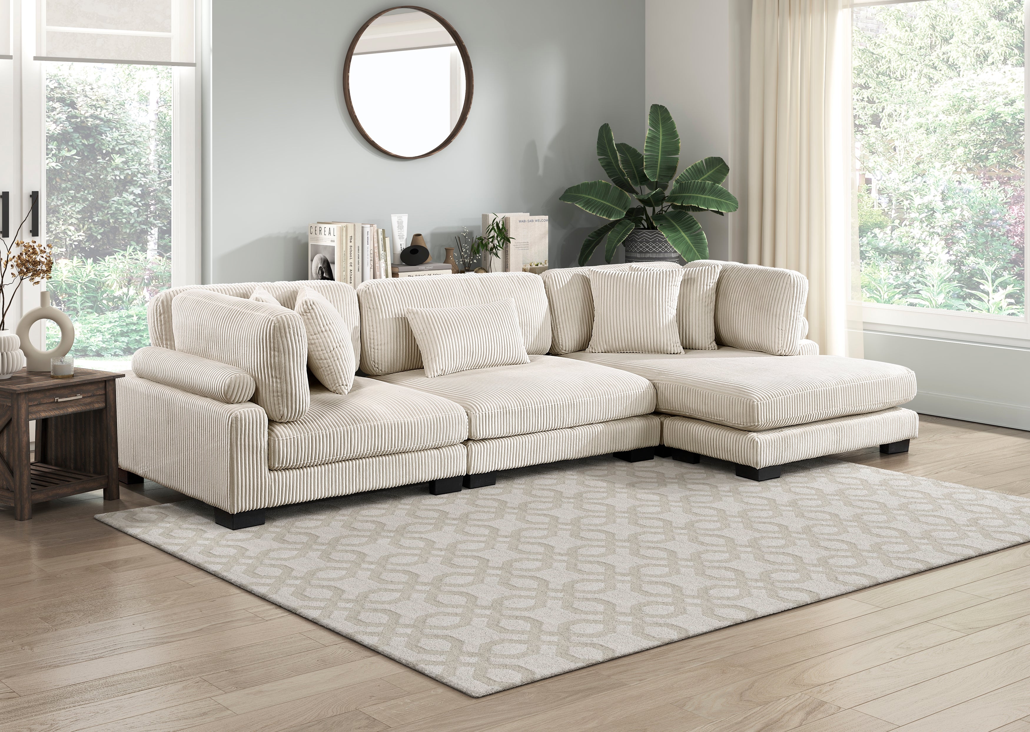 8555BE*CRACVC (3)3-Piece Modular Sectional with Reversible Chaise - 8555BE*CRACVC