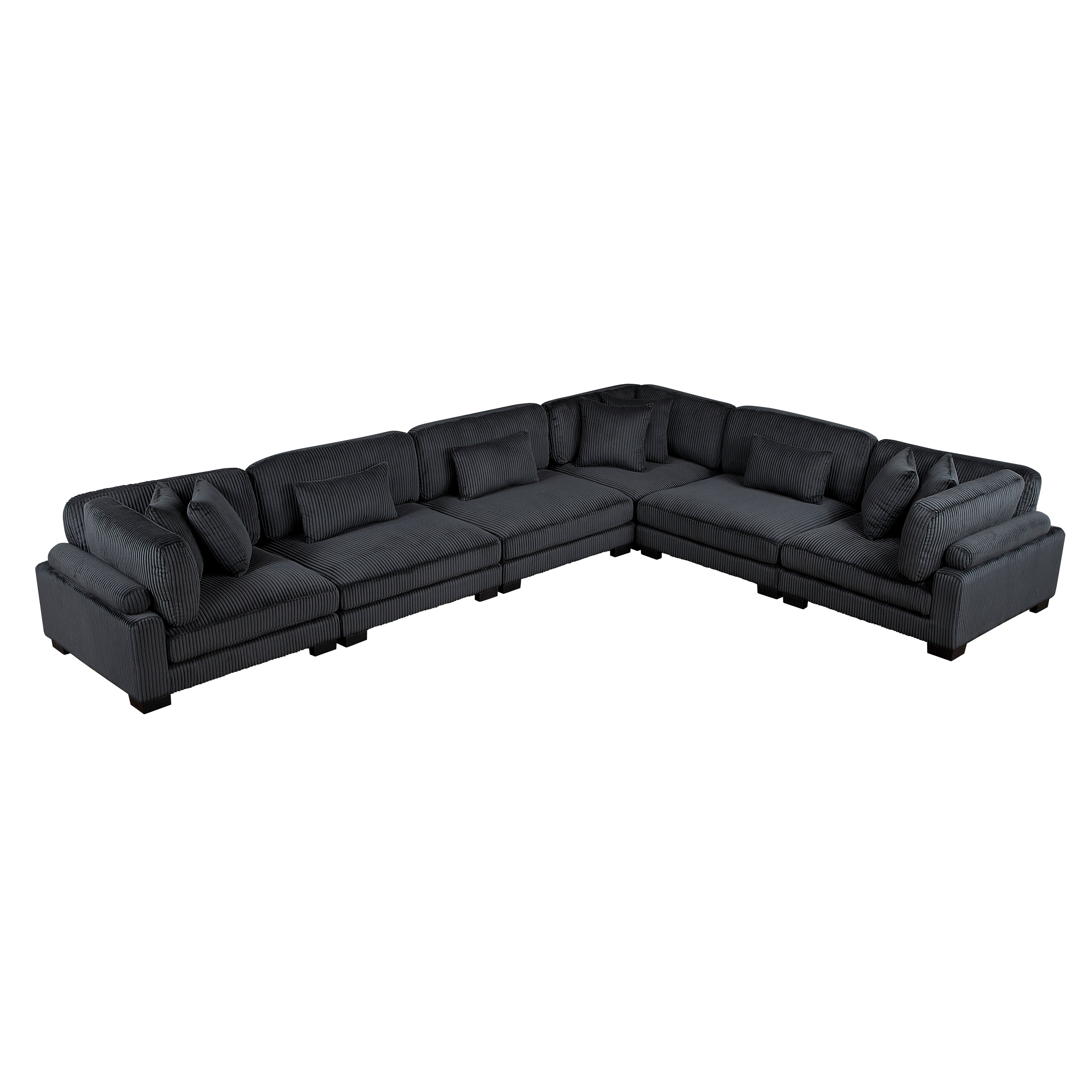 8555BK*3CR3AC (6)6-Piece Modular Sectional - 8555BK*3CR3AC