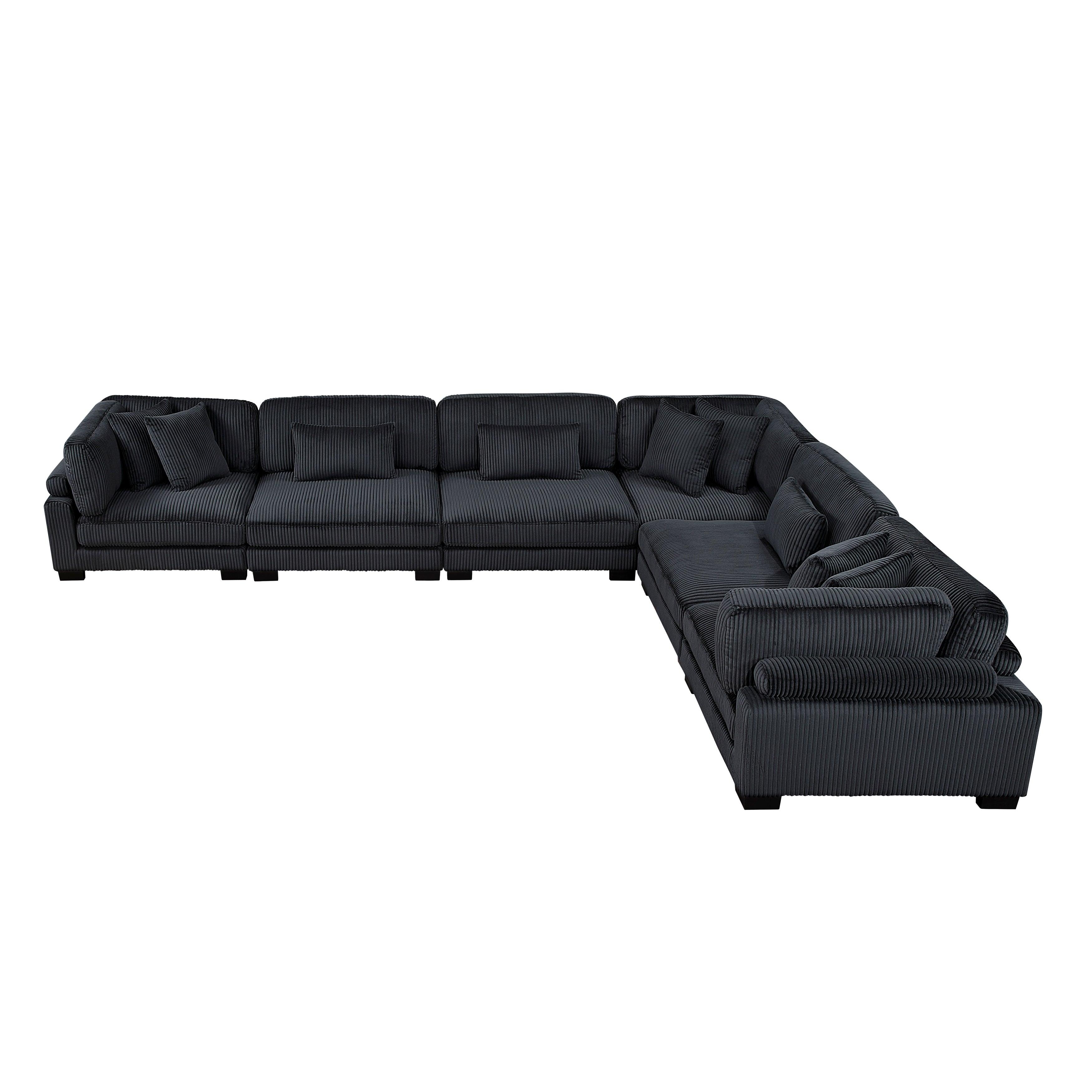 8555BK*3CR3AC (6)6-Piece Modular Sectional - 8555BK*3CR3AC