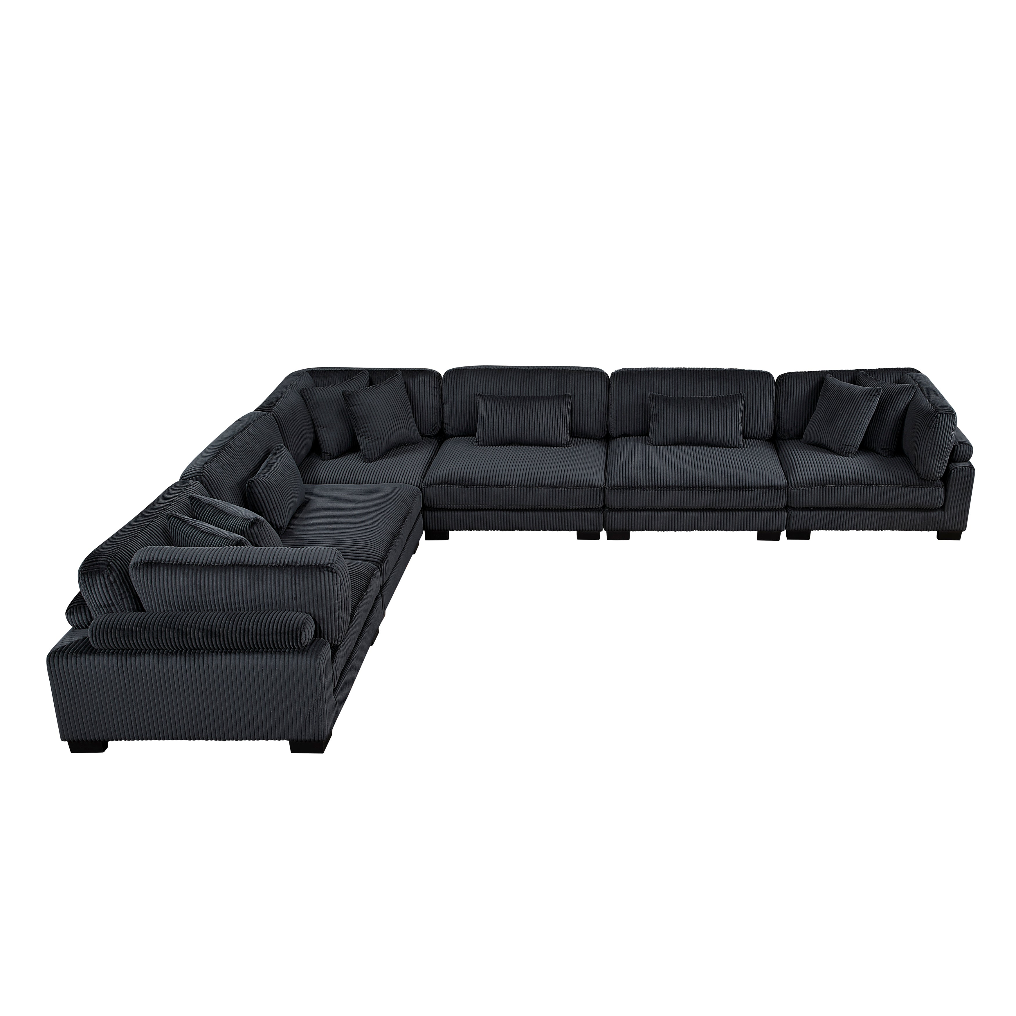 8555BK*3CR3AC (6)6-Piece Modular Sectional - 8555BK*3CR3AC