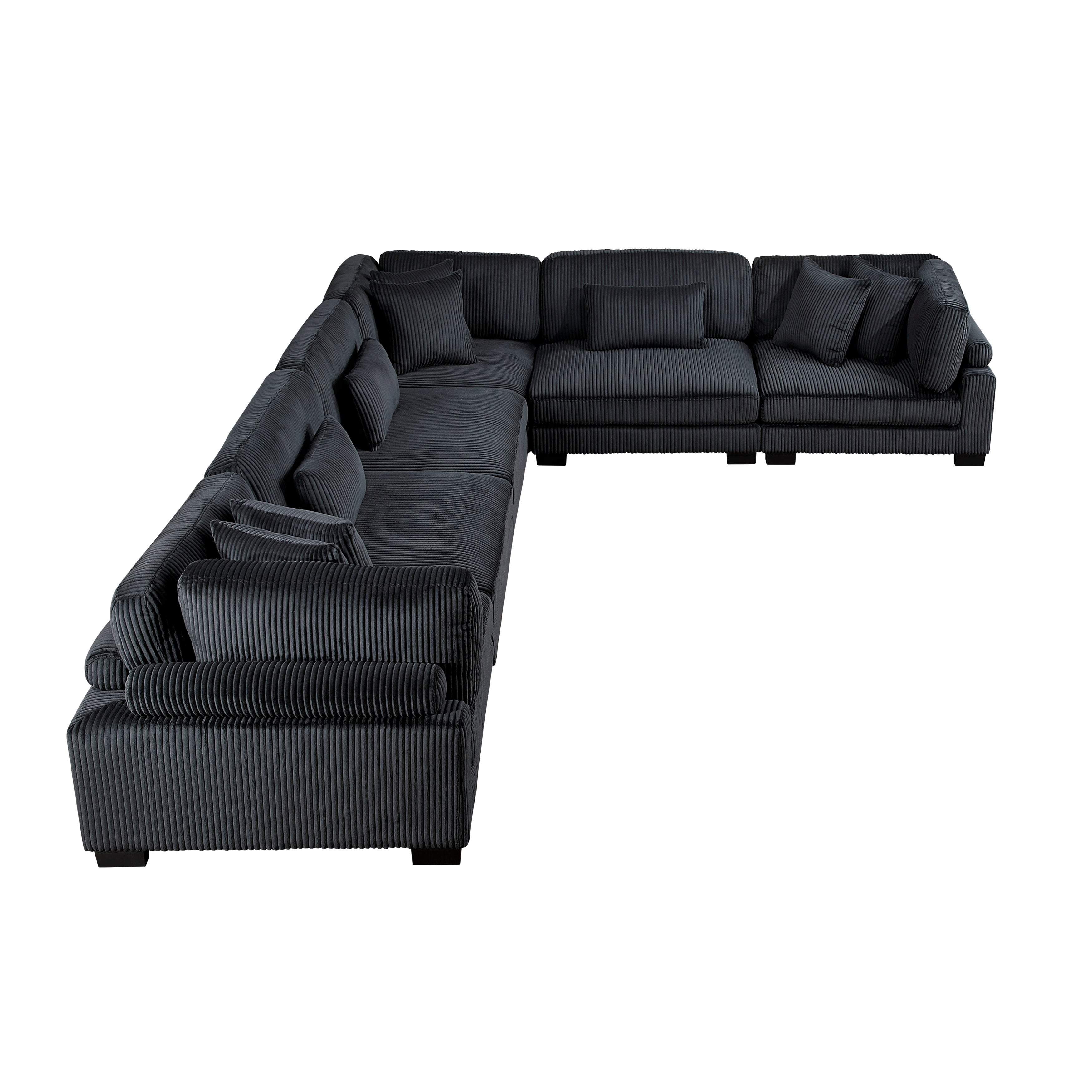 8555BK*3CR3AC (6)6-Piece Modular Sectional - 8555BK*3CR3AC