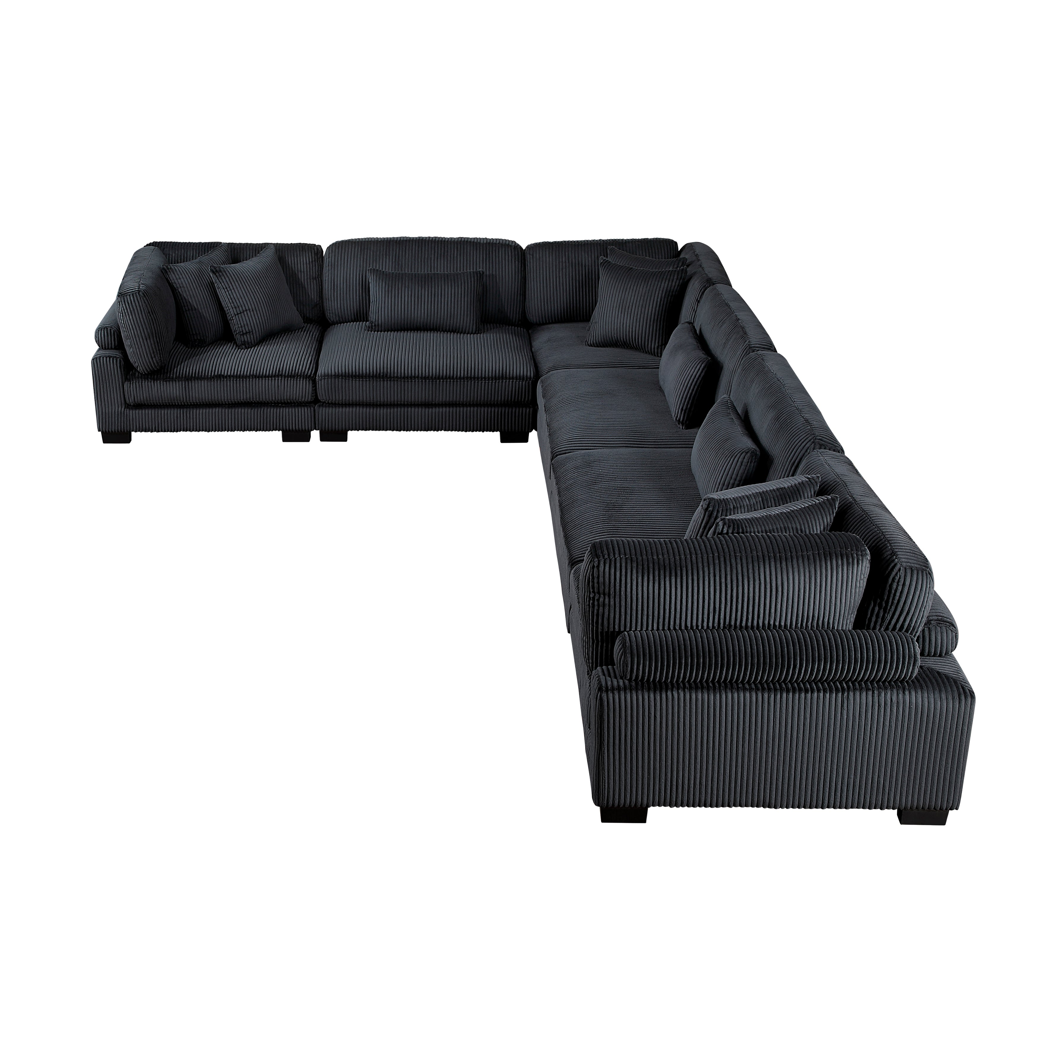 8555BK*3CR3AC (6)6-Piece Modular Sectional - 8555BK*3CR3AC