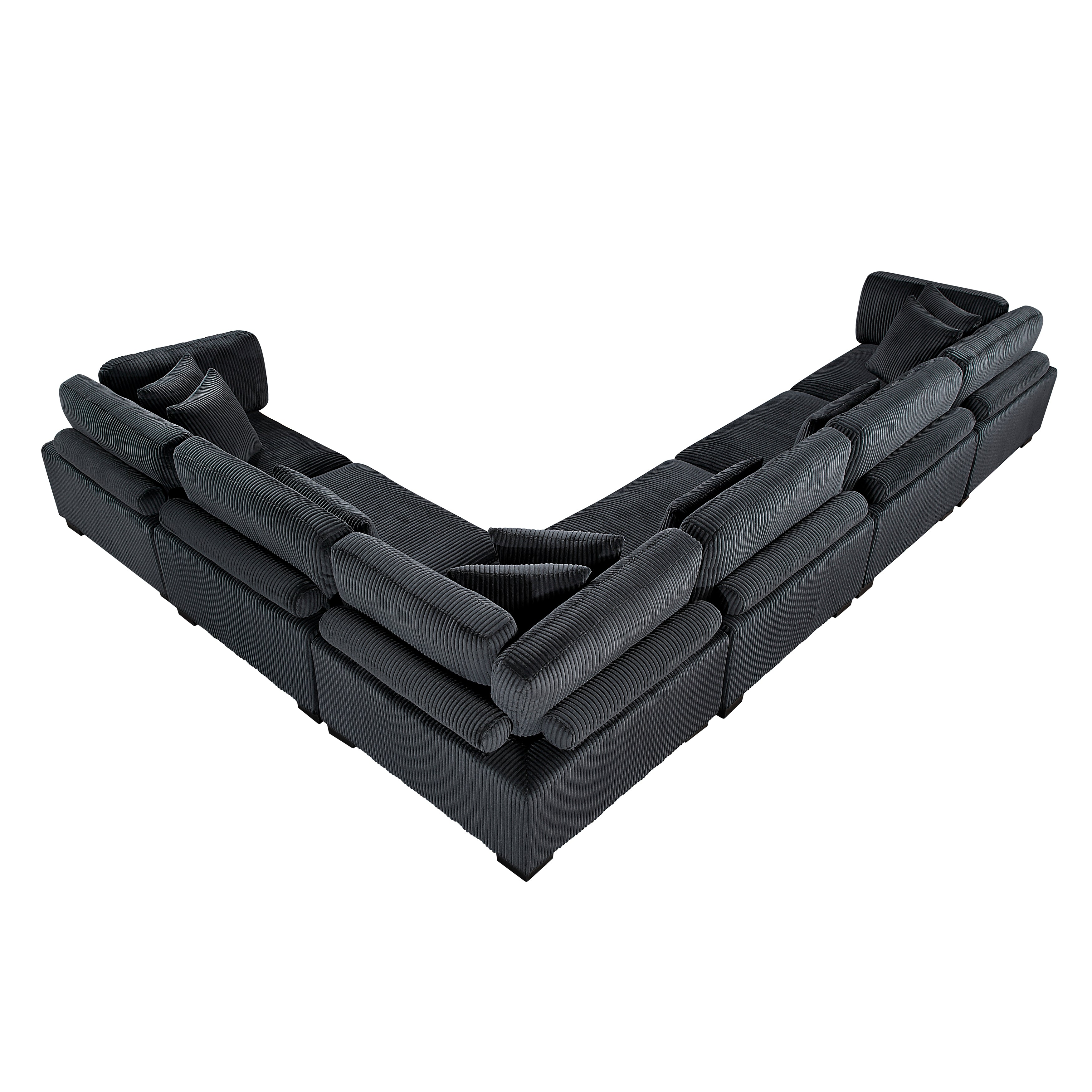 8555BK*3CR3AC (6)6-Piece Modular Sectional - 8555BK*3CR3AC