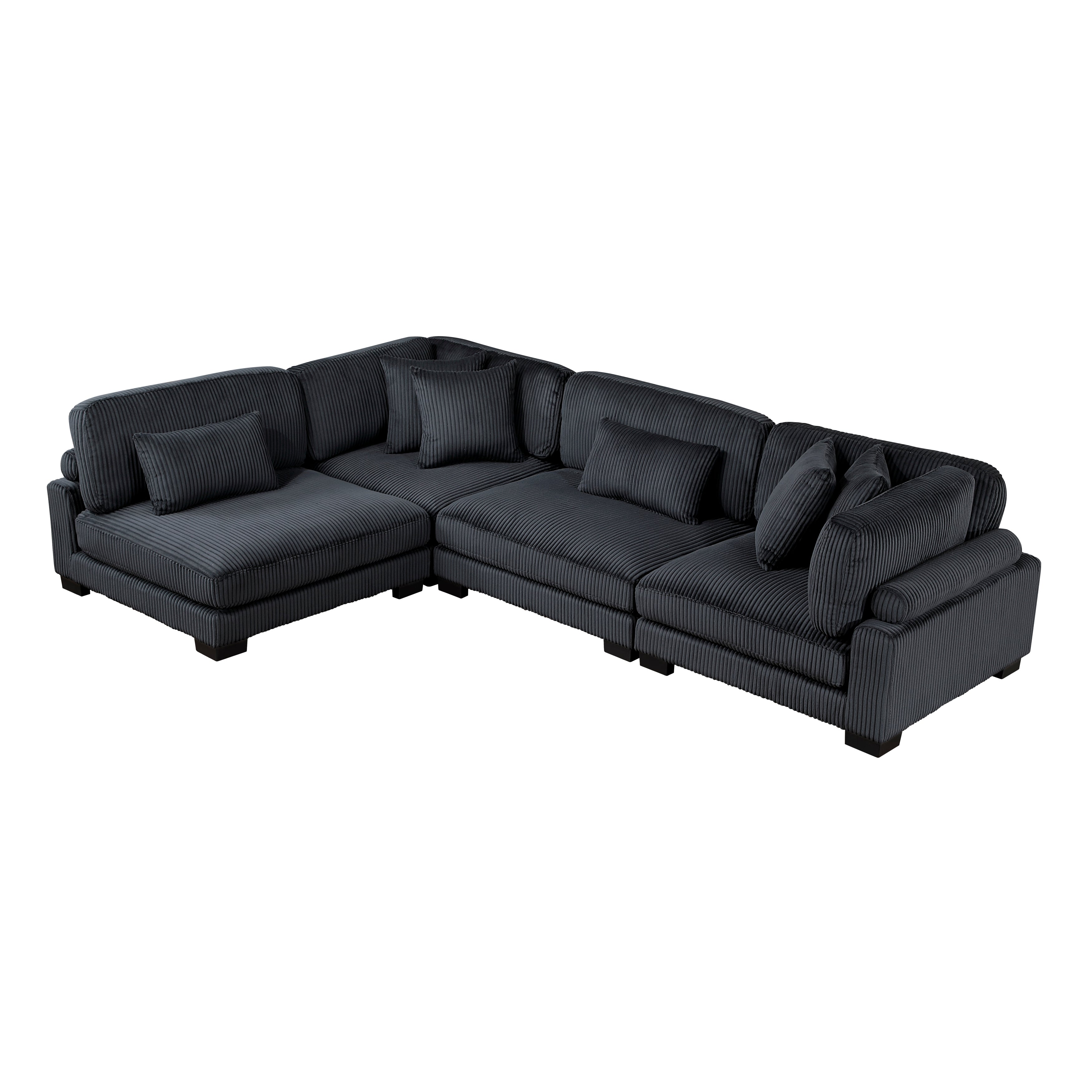 8555BK*4SC (4)4-PIECE MODULAR SECTIONAL - 8555BK*4SC