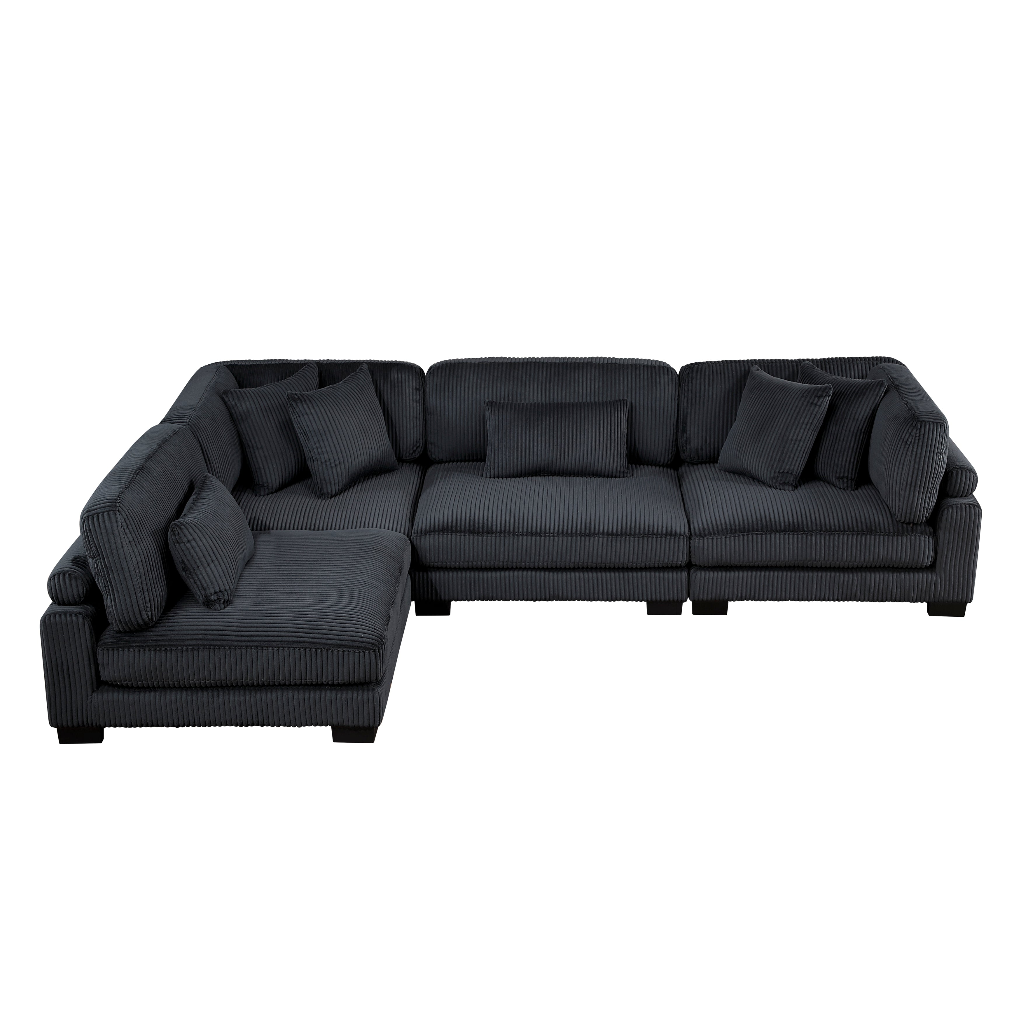 8555BK*4SC (4)4-PIECE MODULAR SECTIONAL - 8555BK*4SC