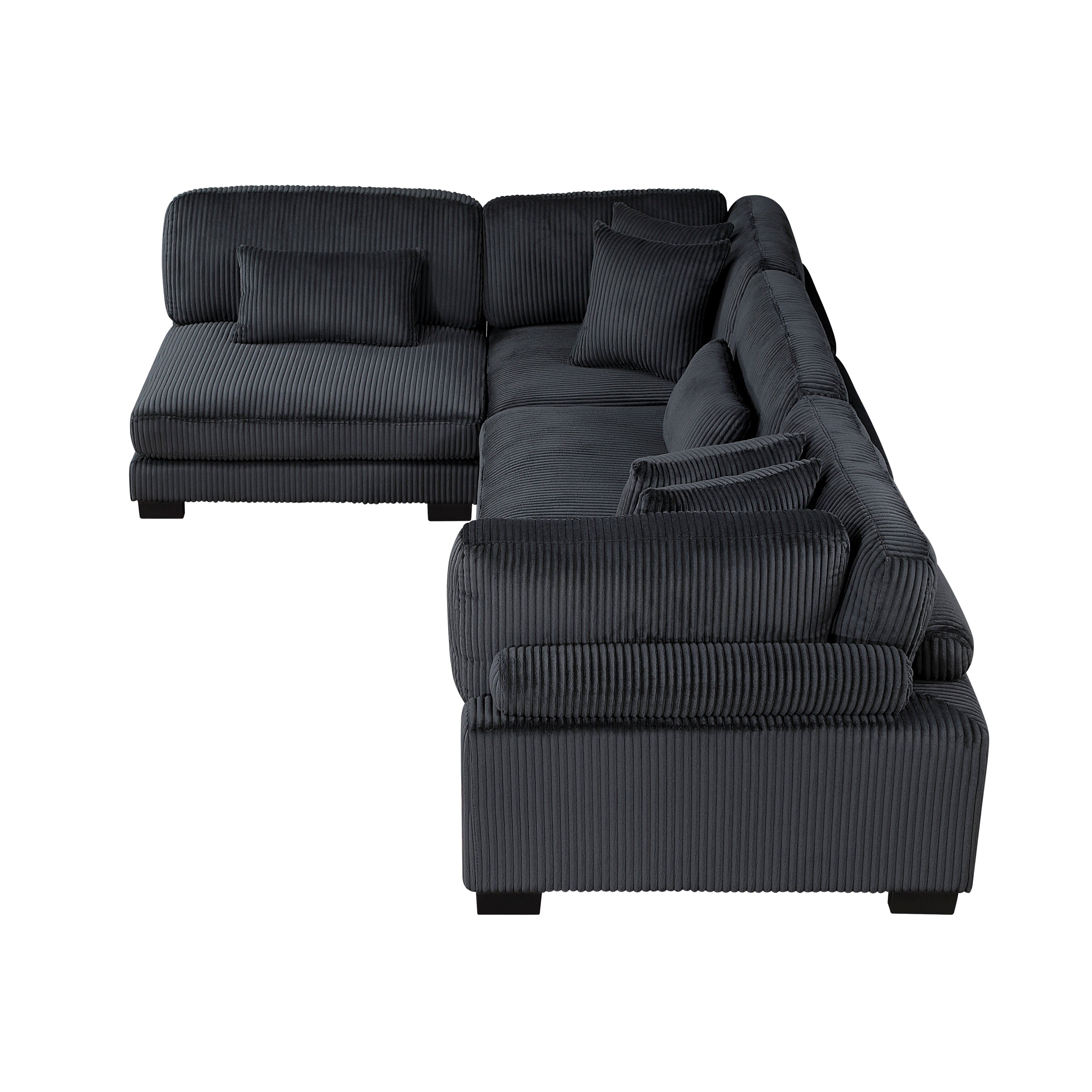 8555BK*4SC (4)4-PIECE MODULAR SECTIONAL - 8555BK*4SC