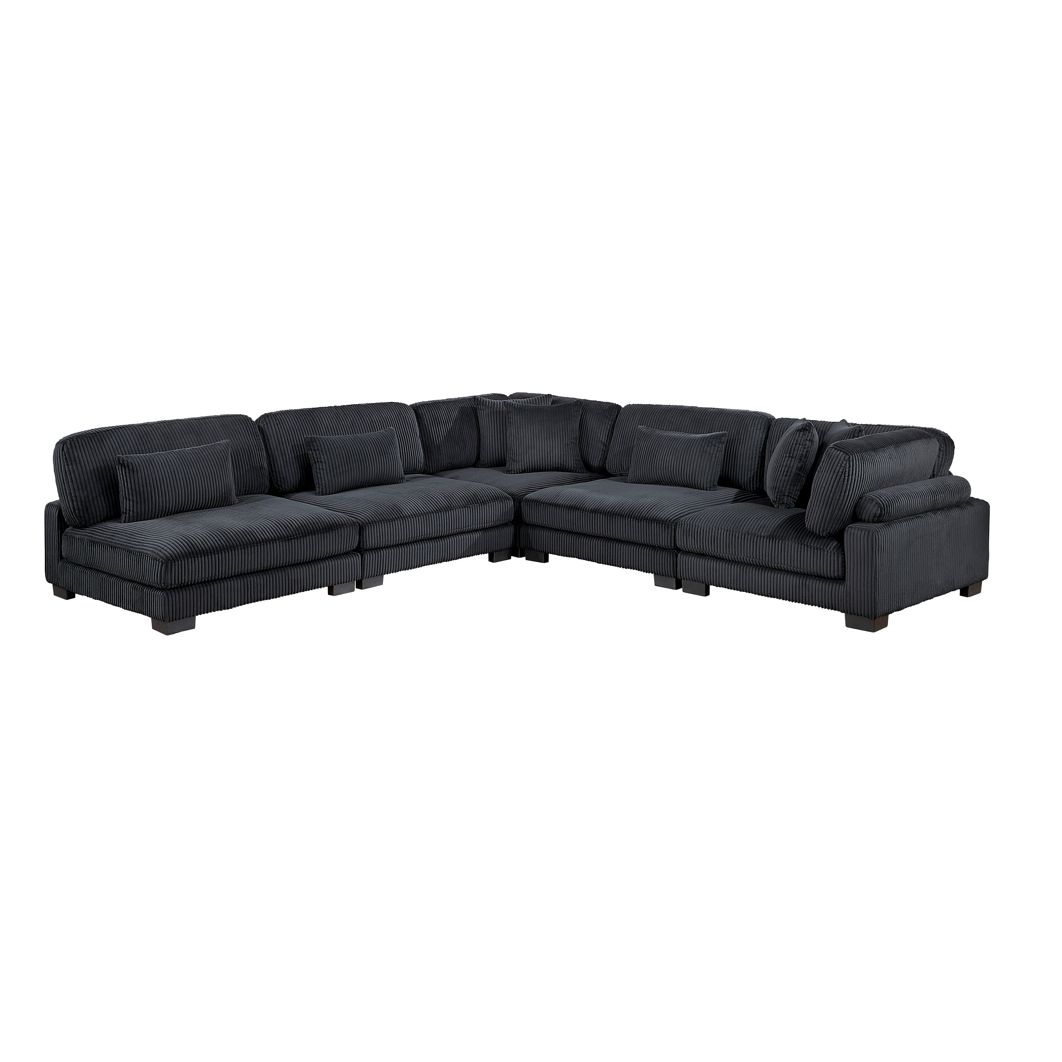 8555BK*5SC (5)5-PIECE MODULAR SECTIONAL - 8555BK*5SC