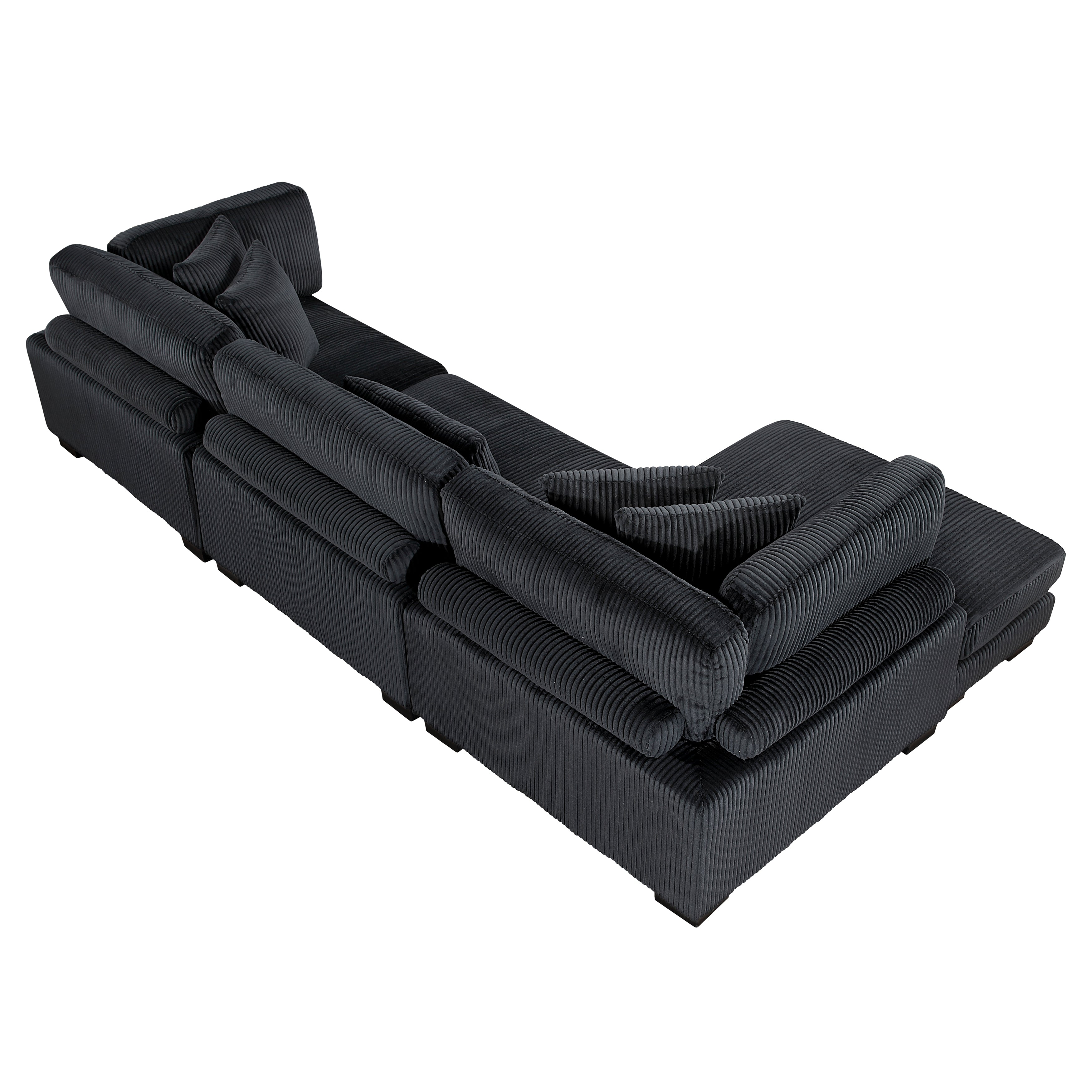 8555BK*CRACVC (3)3-Piece Modular Sectional with Reversible Chaise - 8555BK*CRACVC