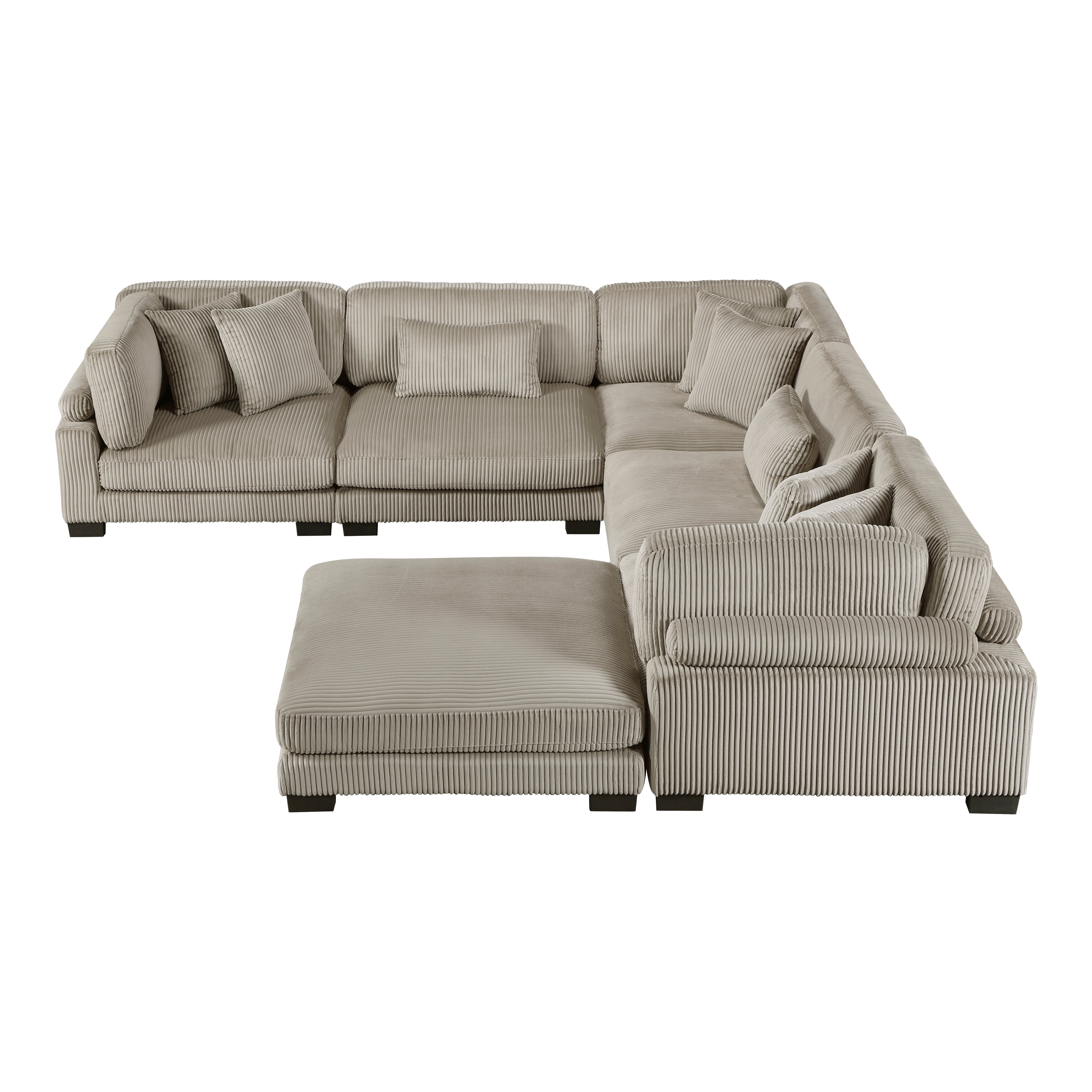 8555GB*3CR2ACOT (6)6-Piece Modular Sectional with Ottoman - 8555GB*3CR2ACOT
