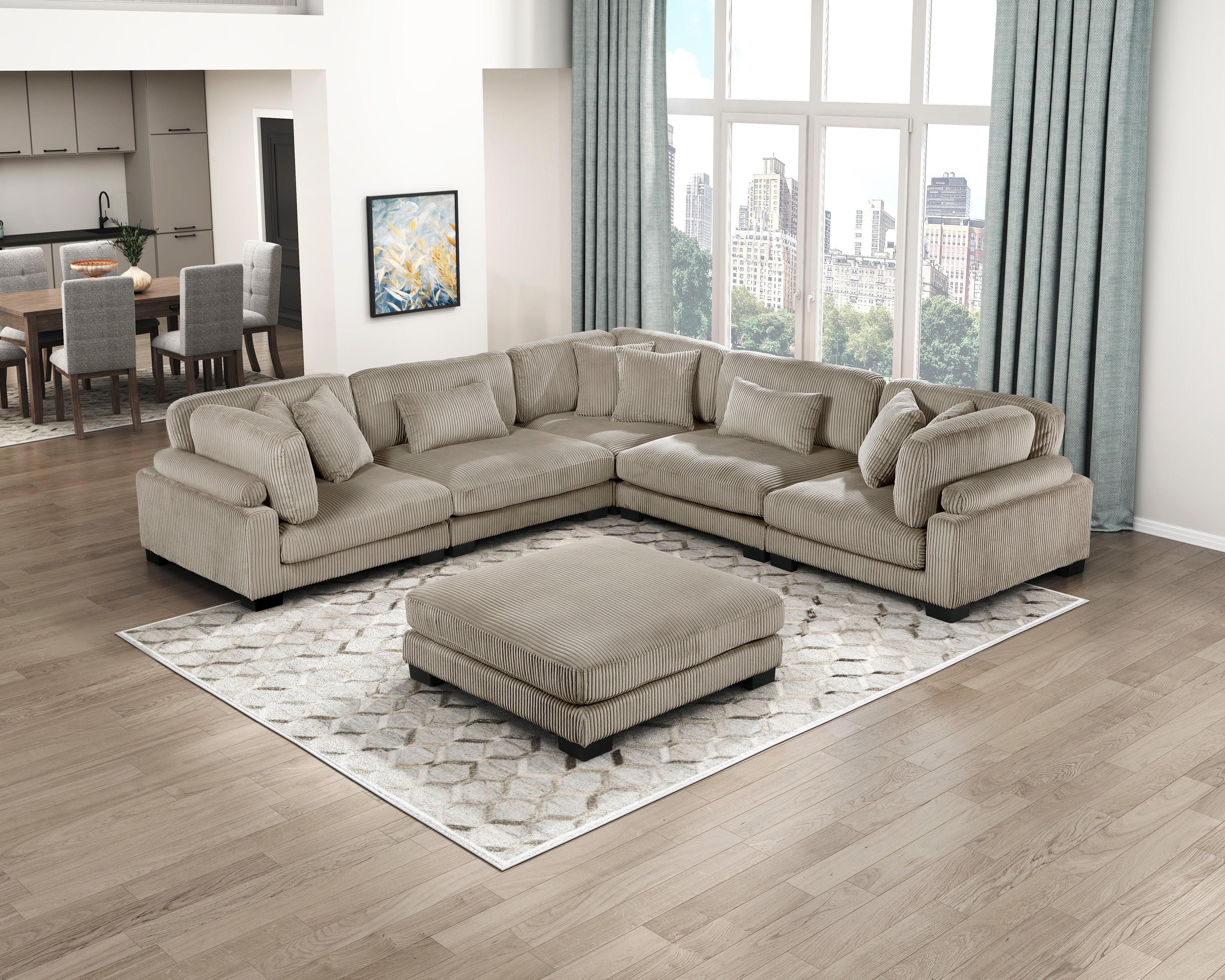 8555GB-4 Ottoman - 8555GB-4