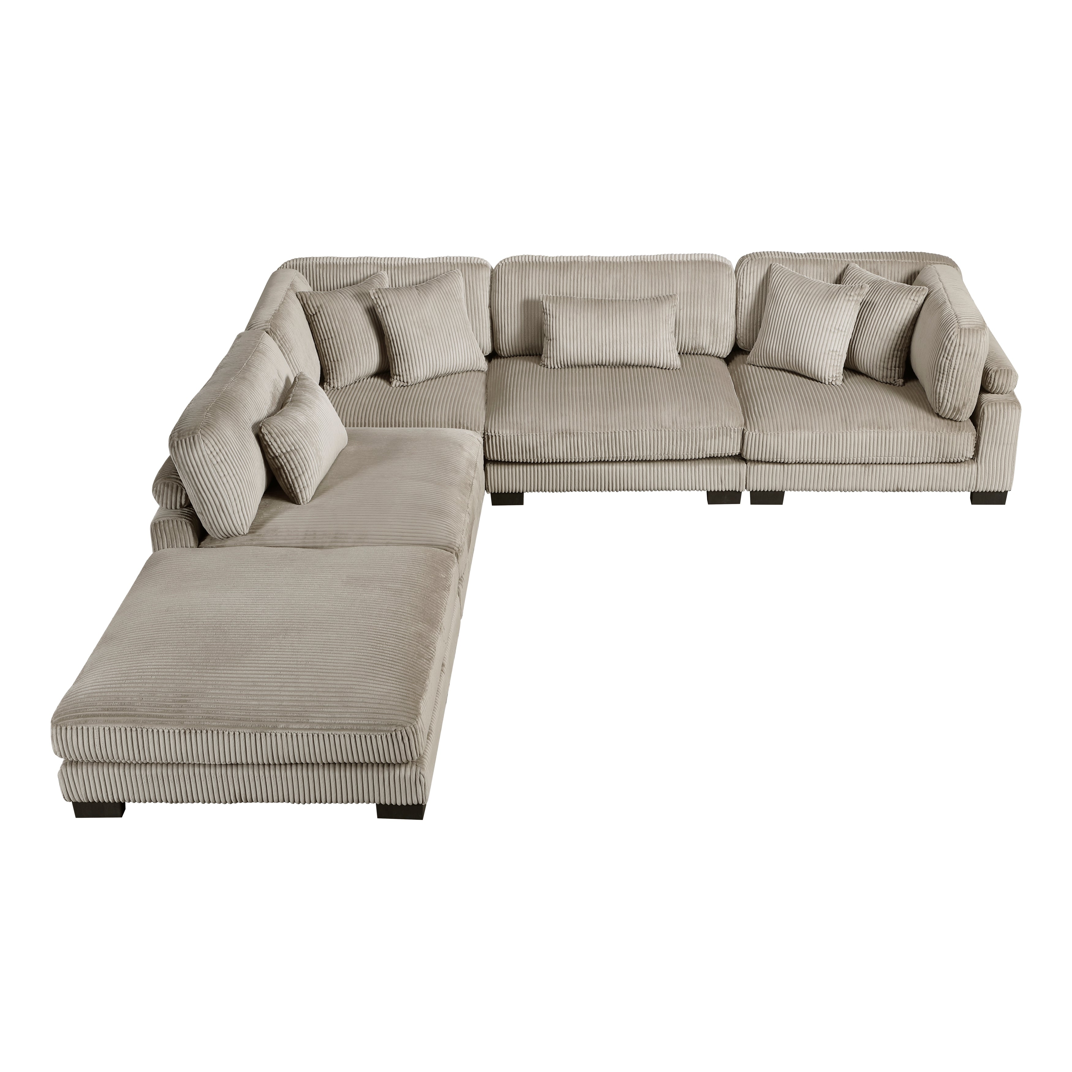 8555GB*5OT (5)5-Piece Modular Sectional with Ottoman - 8555GB*5OT