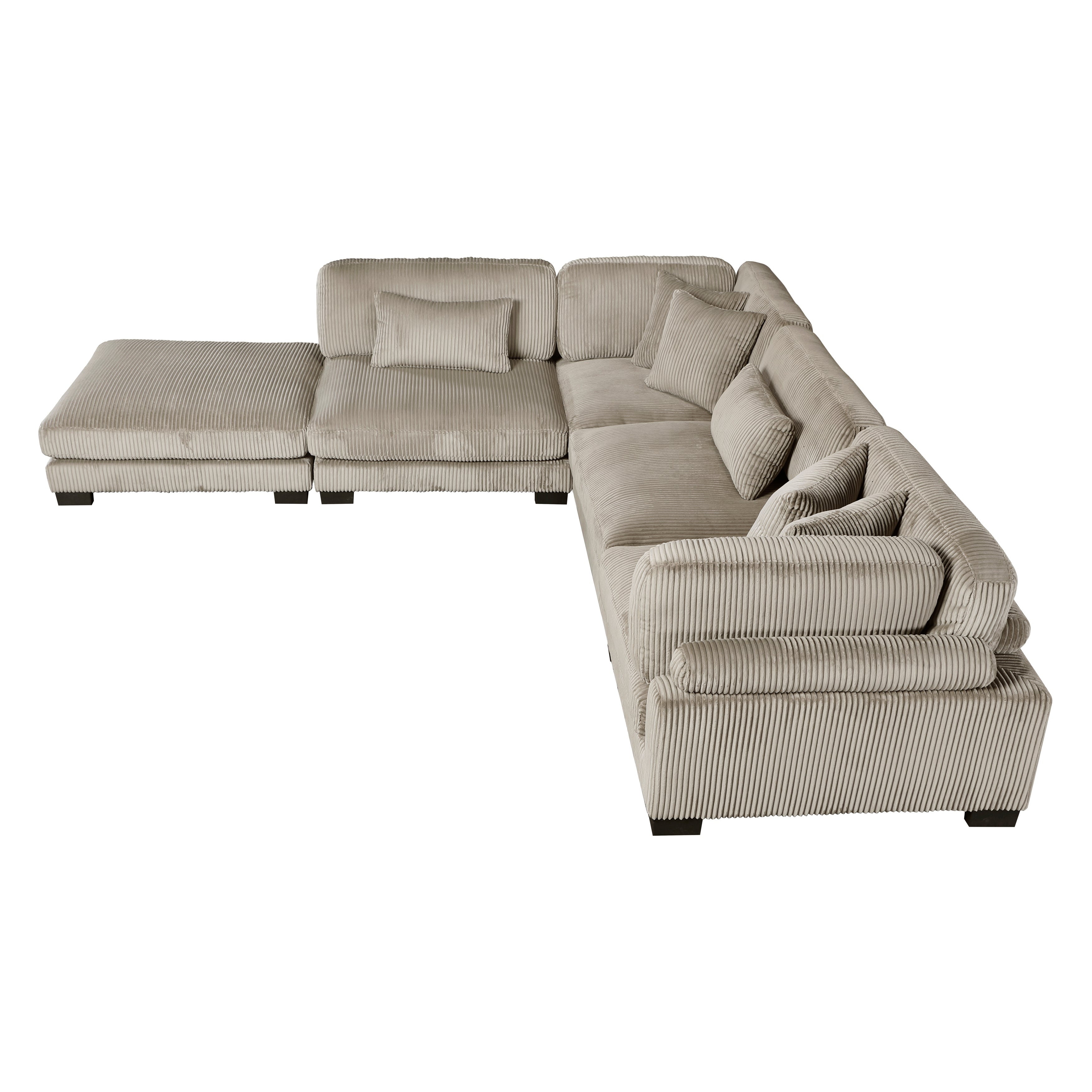 8555GB*5OT (5)5-Piece Modular Sectional with Ottoman - 8555GB*5OT