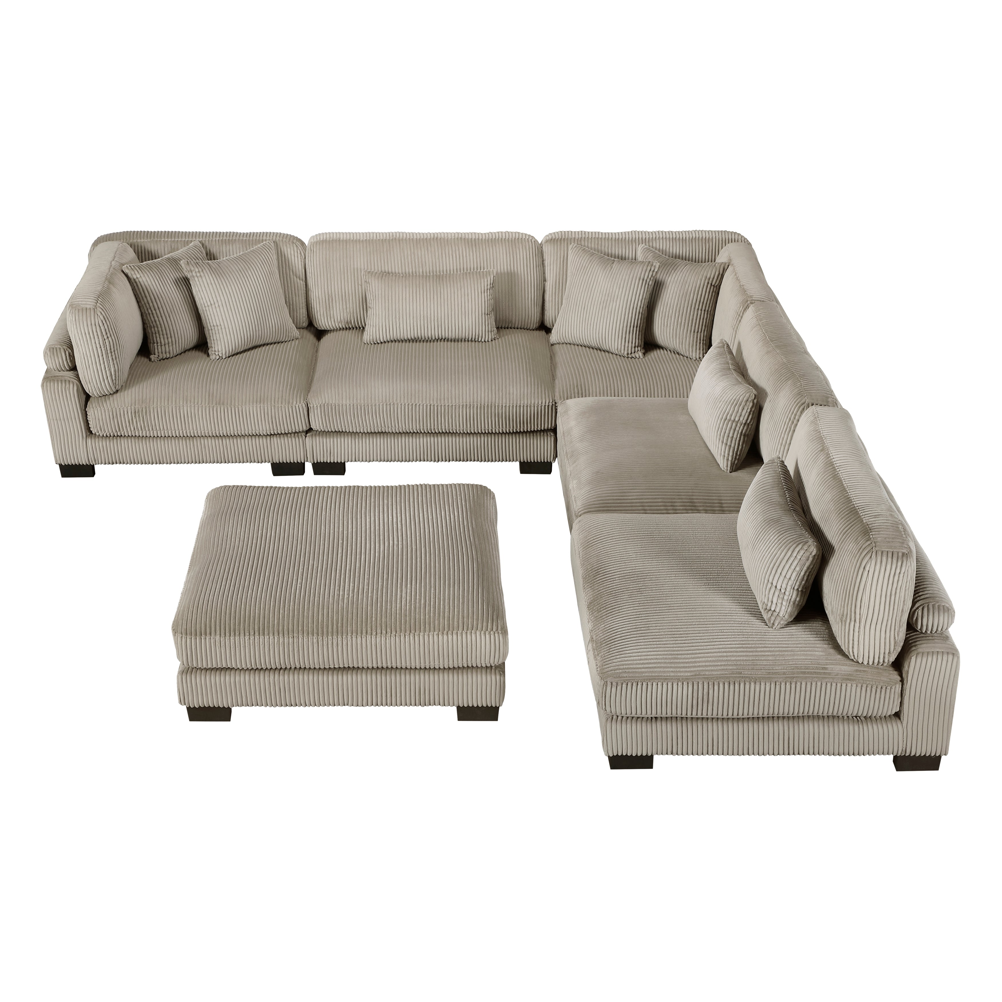 8555GB*6OT (6)6-Piece Modular Sectional with Ottoman - 8555GB*6OT