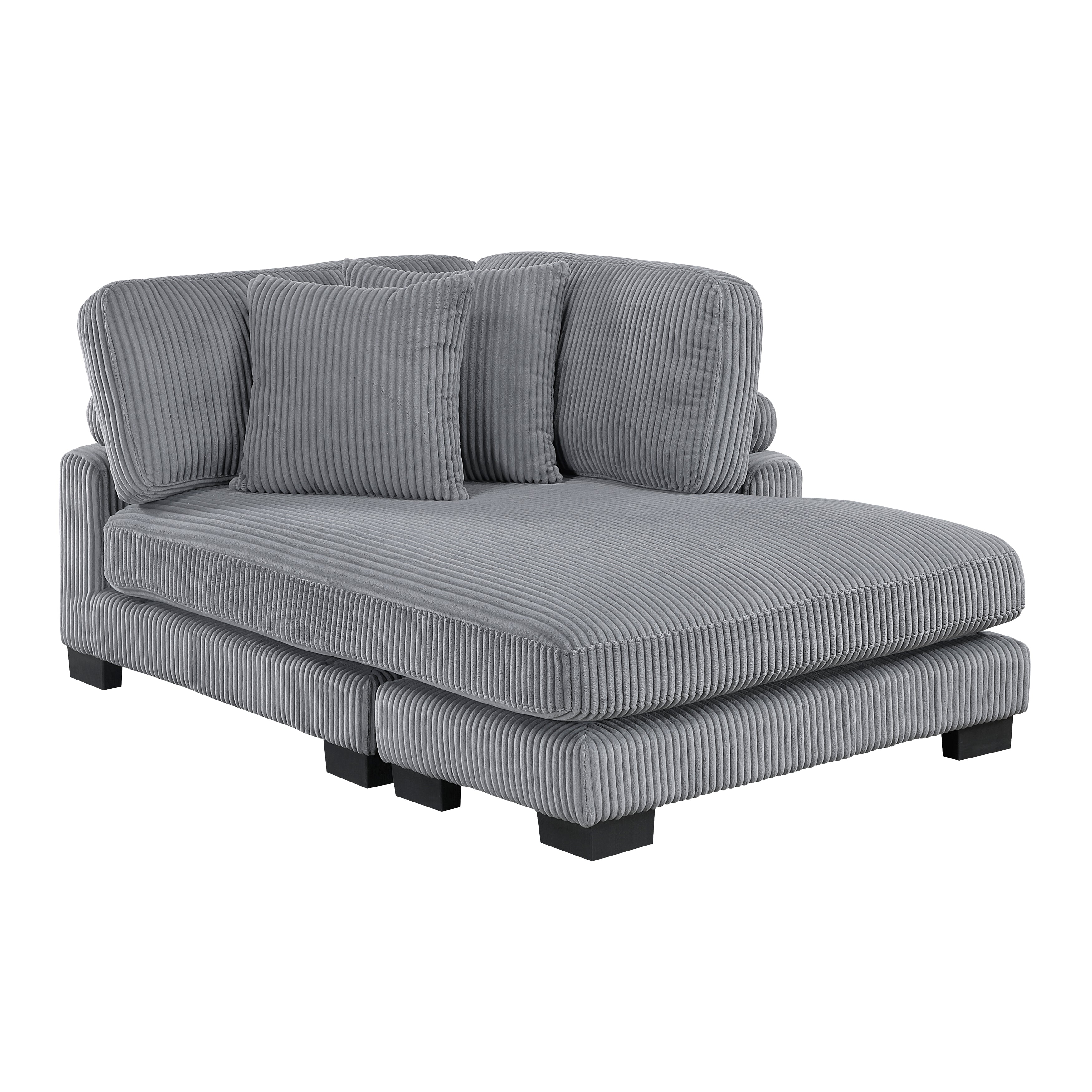 8555GY*2AC2VC (4)4-Piece Modular Sectional with Reversible Chaise - 8555GY*2AC2VC