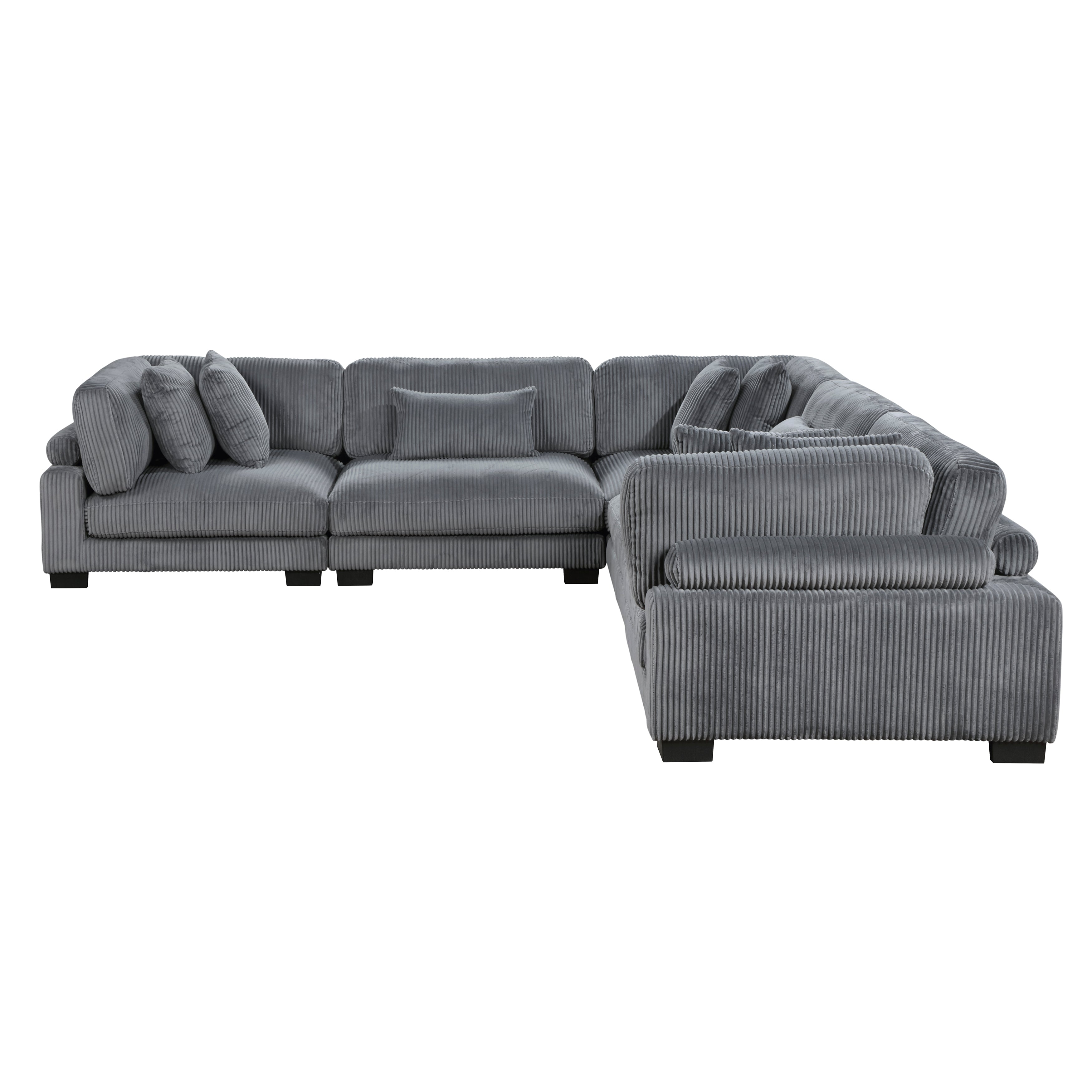 8555GY*2AC3CR (5)5-Piece Modular Sectional - 8555GY*2AC3CR