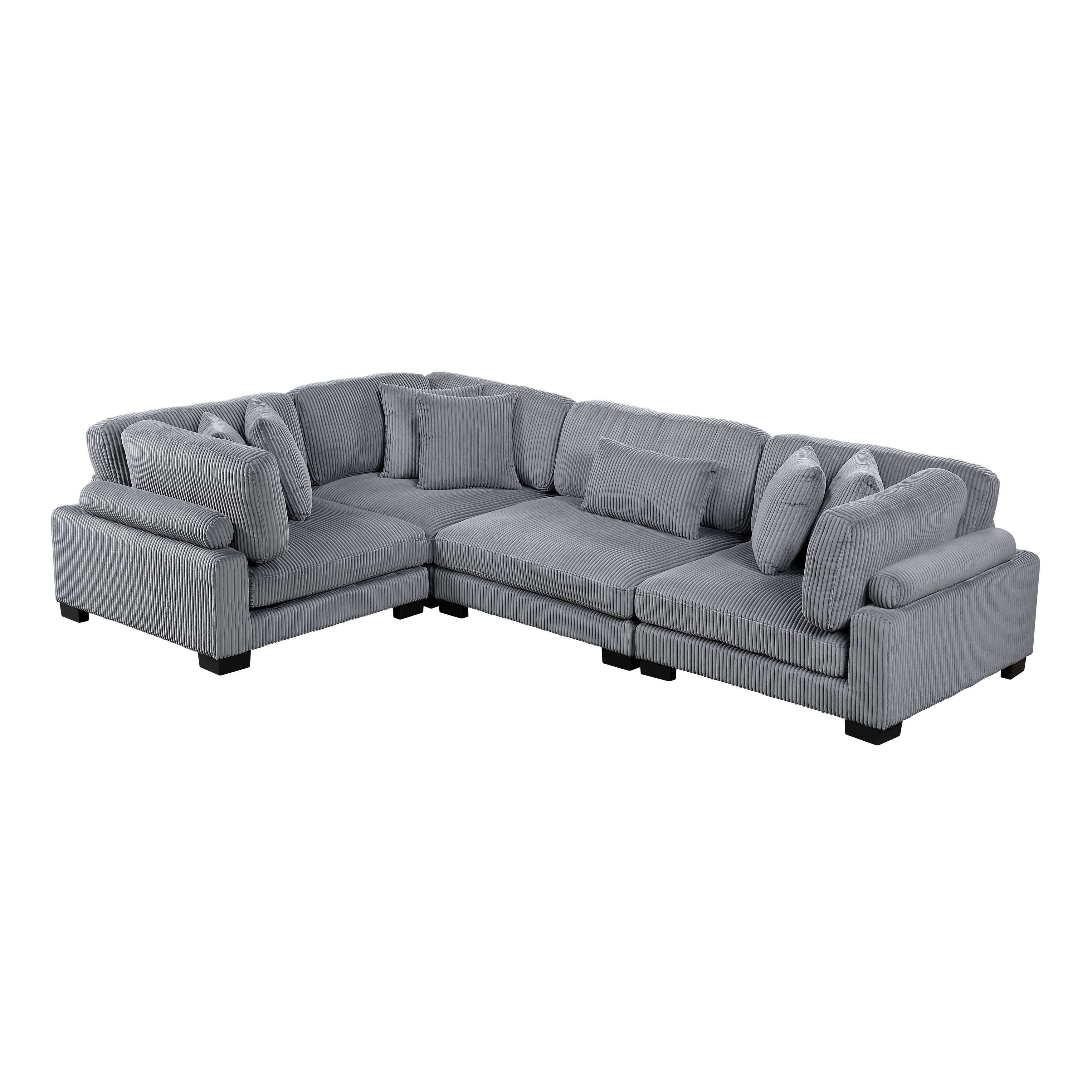 8555GY*3CRAC (4)4-Piece Modular Sectional - 8555GY*3CRAC