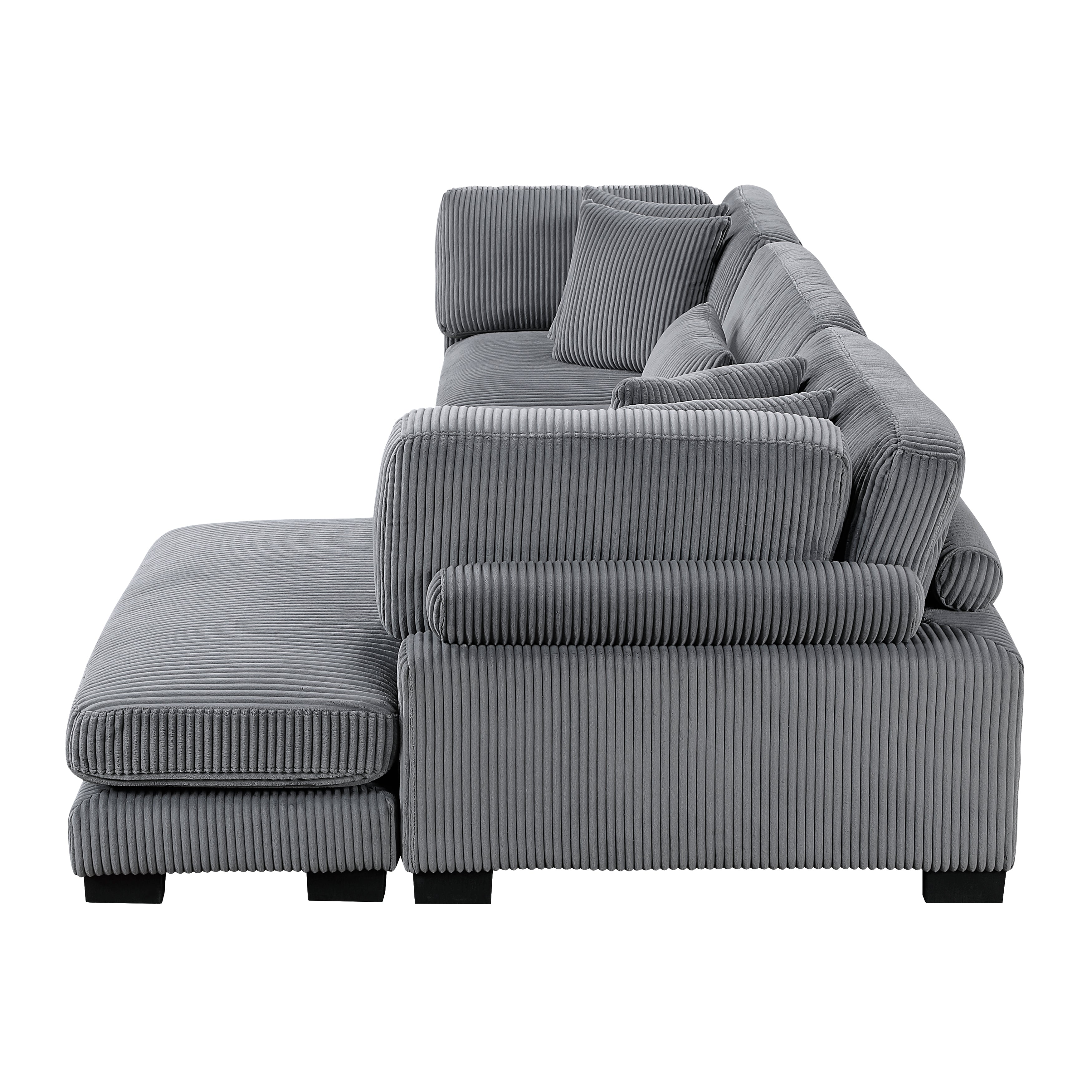 8555GY*CRACVC (3)3-Piece Modular Sectional with Reversible Chaise - 8555GY*CRACVC