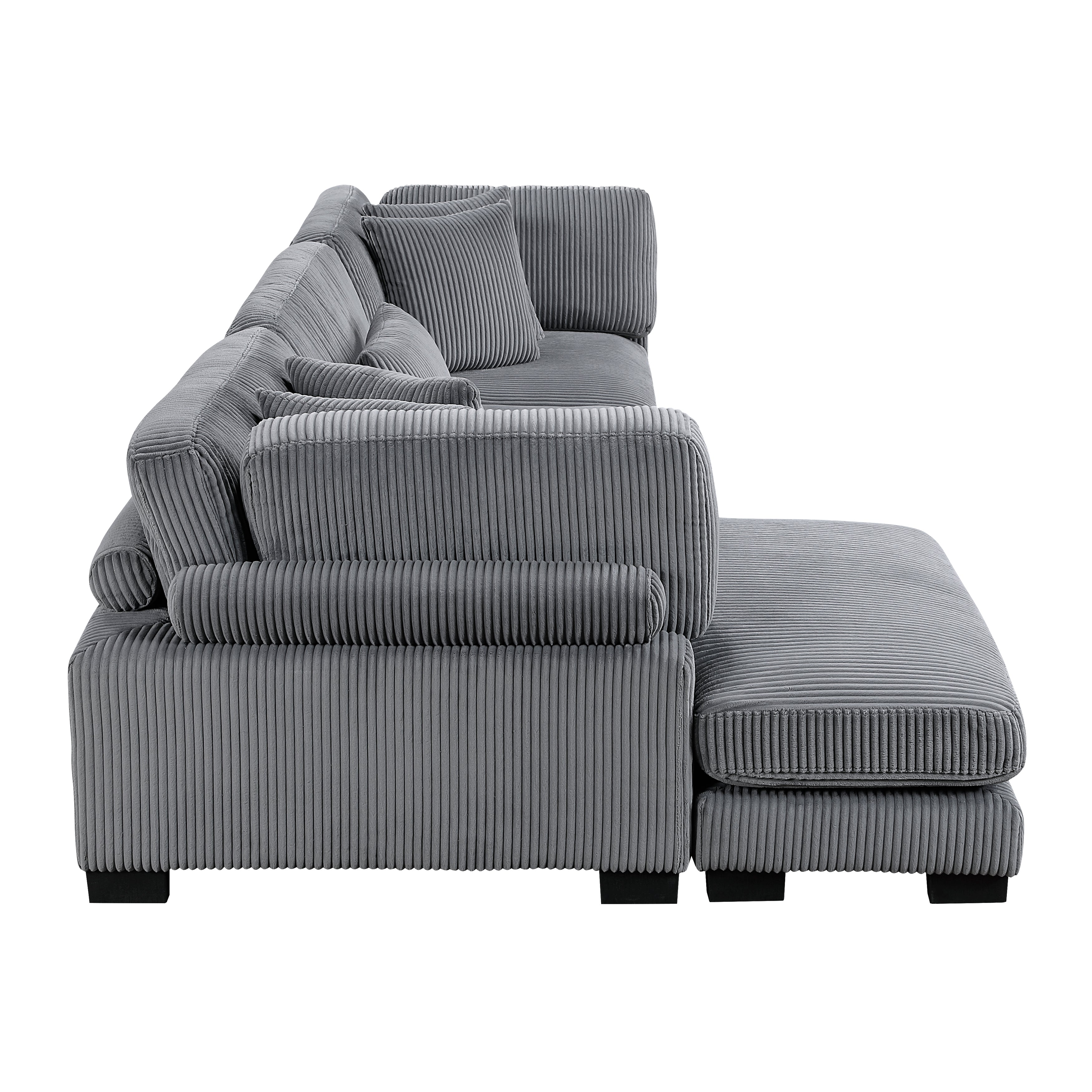 8555GY*CRACVC (3)3-Piece Modular Sectional with Reversible Chaise - 8555GY*CRACVC