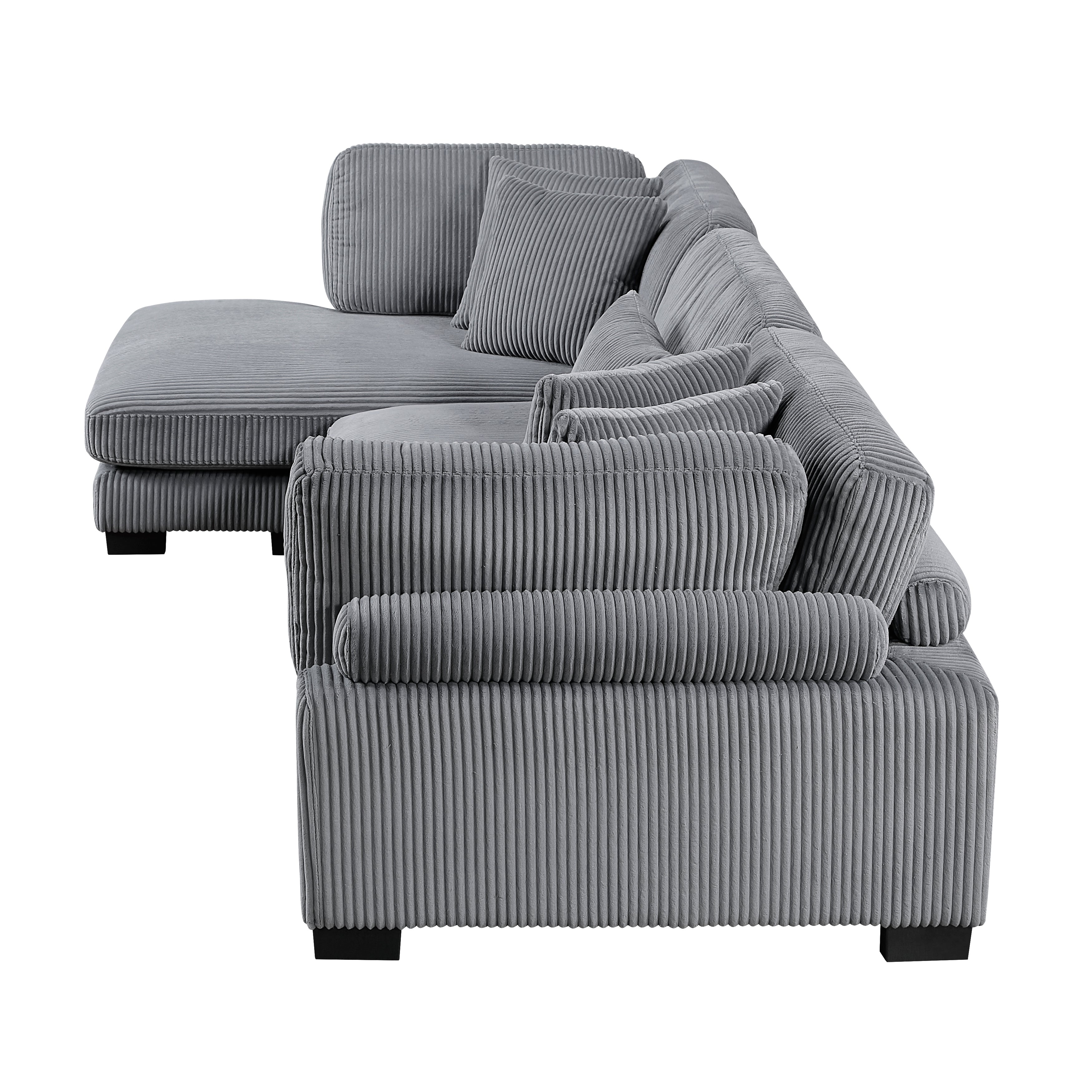 8555GY*CRACVC (3)3-Piece Modular Sectional with Reversible Chaise - 8555GY*CRACVC