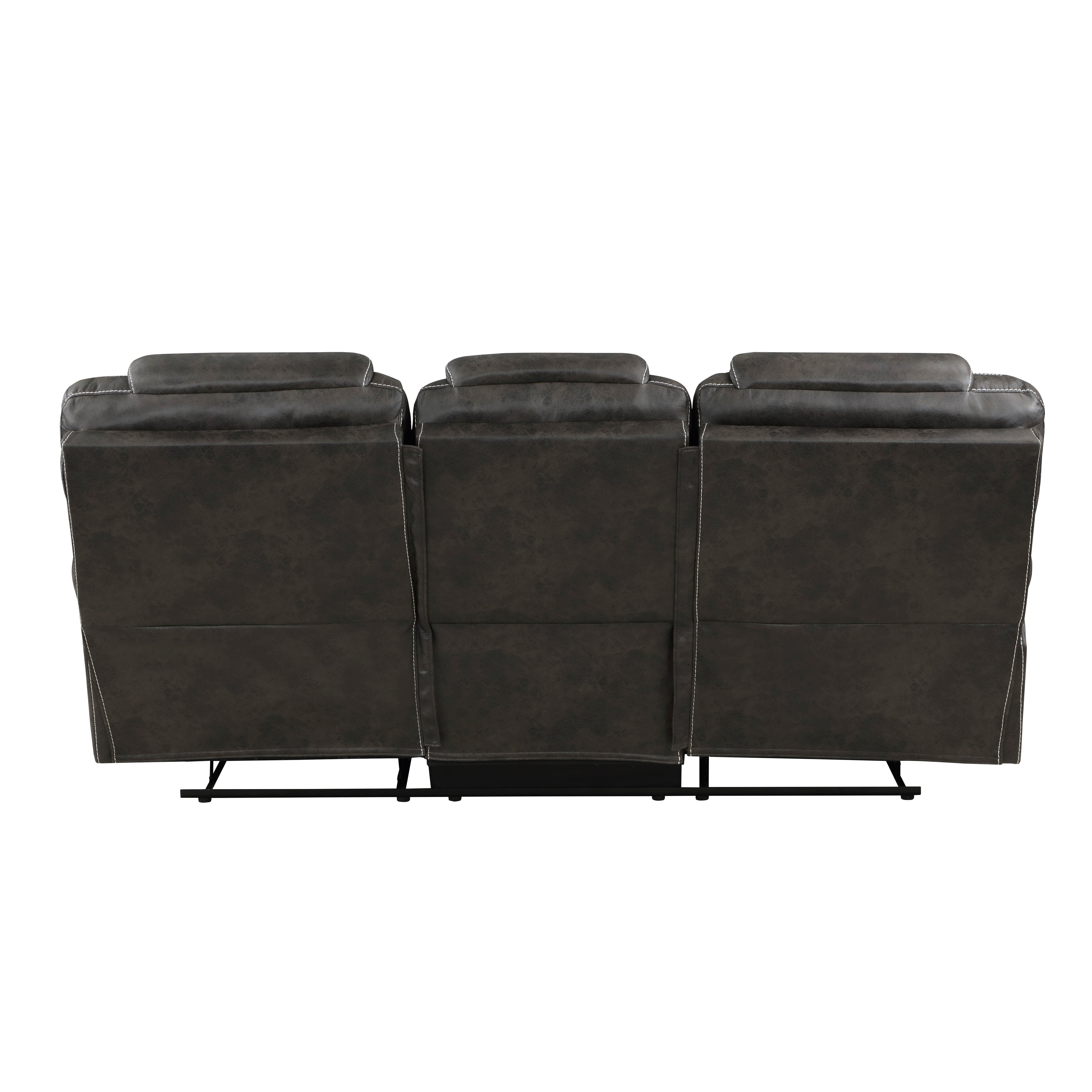 Gainesville Chocolate Microfiber Double Reclining Living Room Set from Homelegance - Luna Furniture