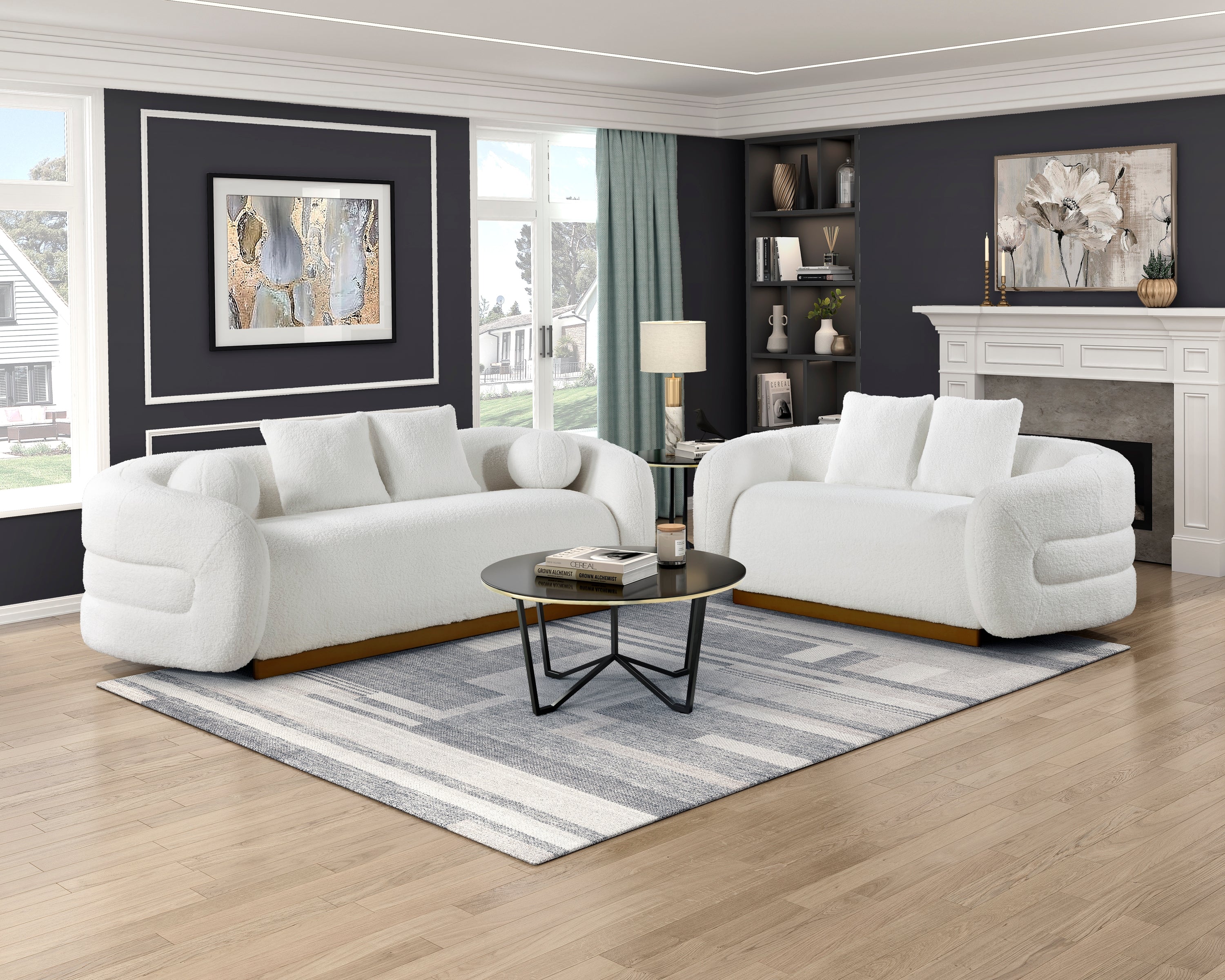 Novella White Living Room Set from Homelegance - Luna Furniture