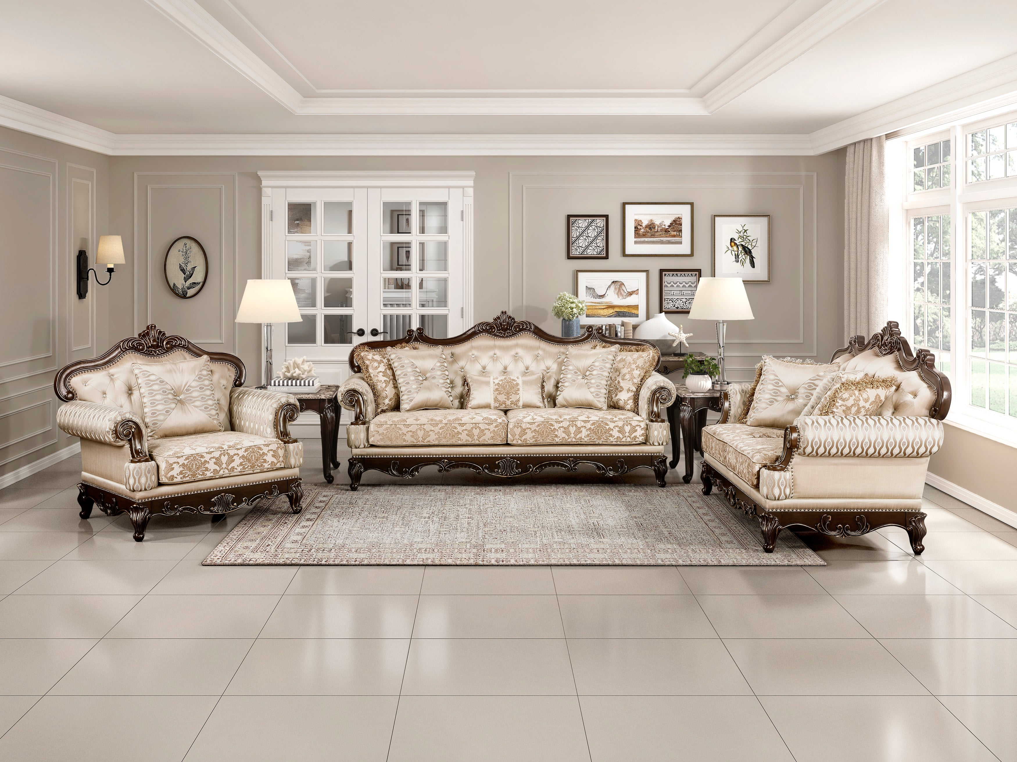 Balthasar Brown Living Room Set from Homelegance - Luna Furniture