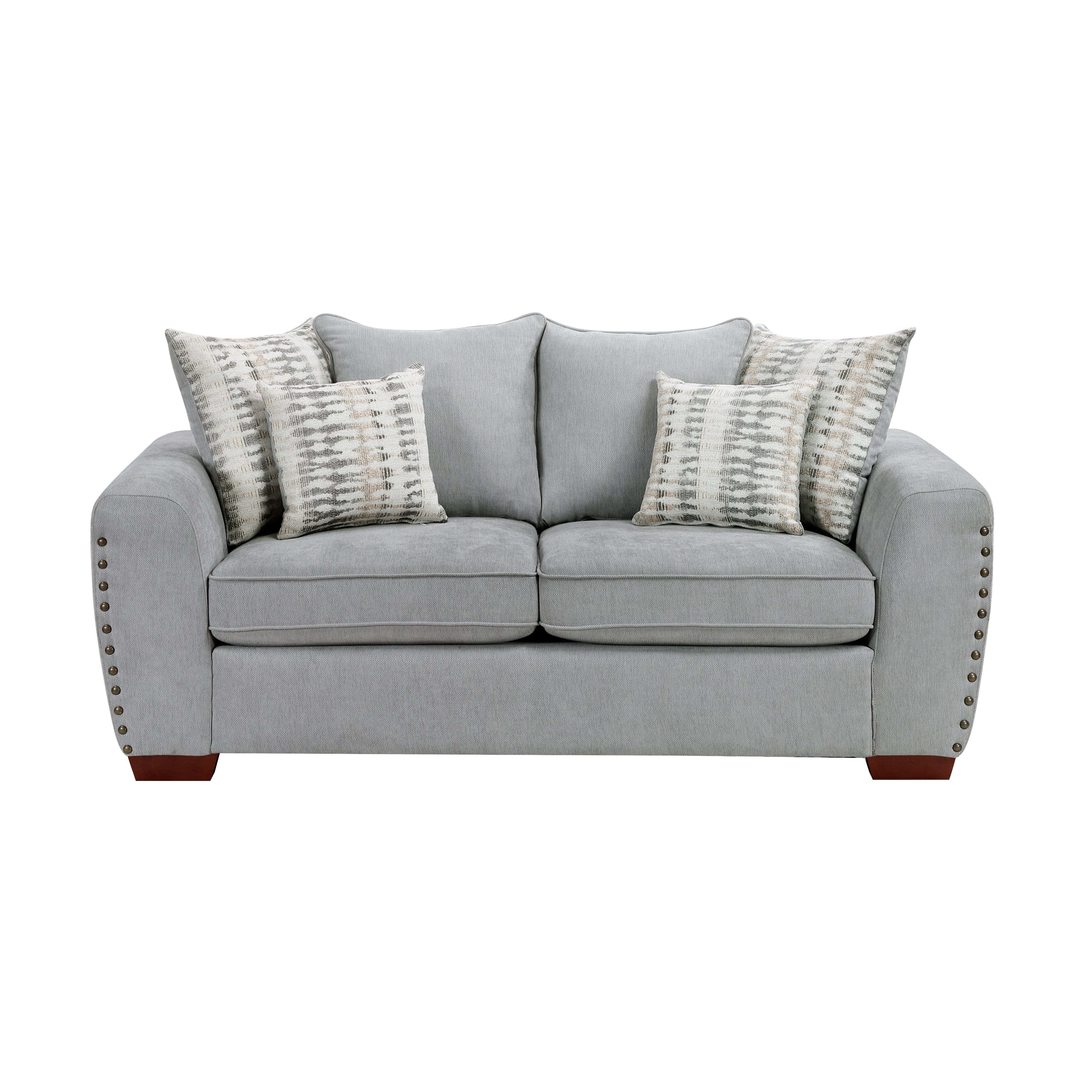 8579GY*2 2pc Set: Sofa, Love - 8579GY*2