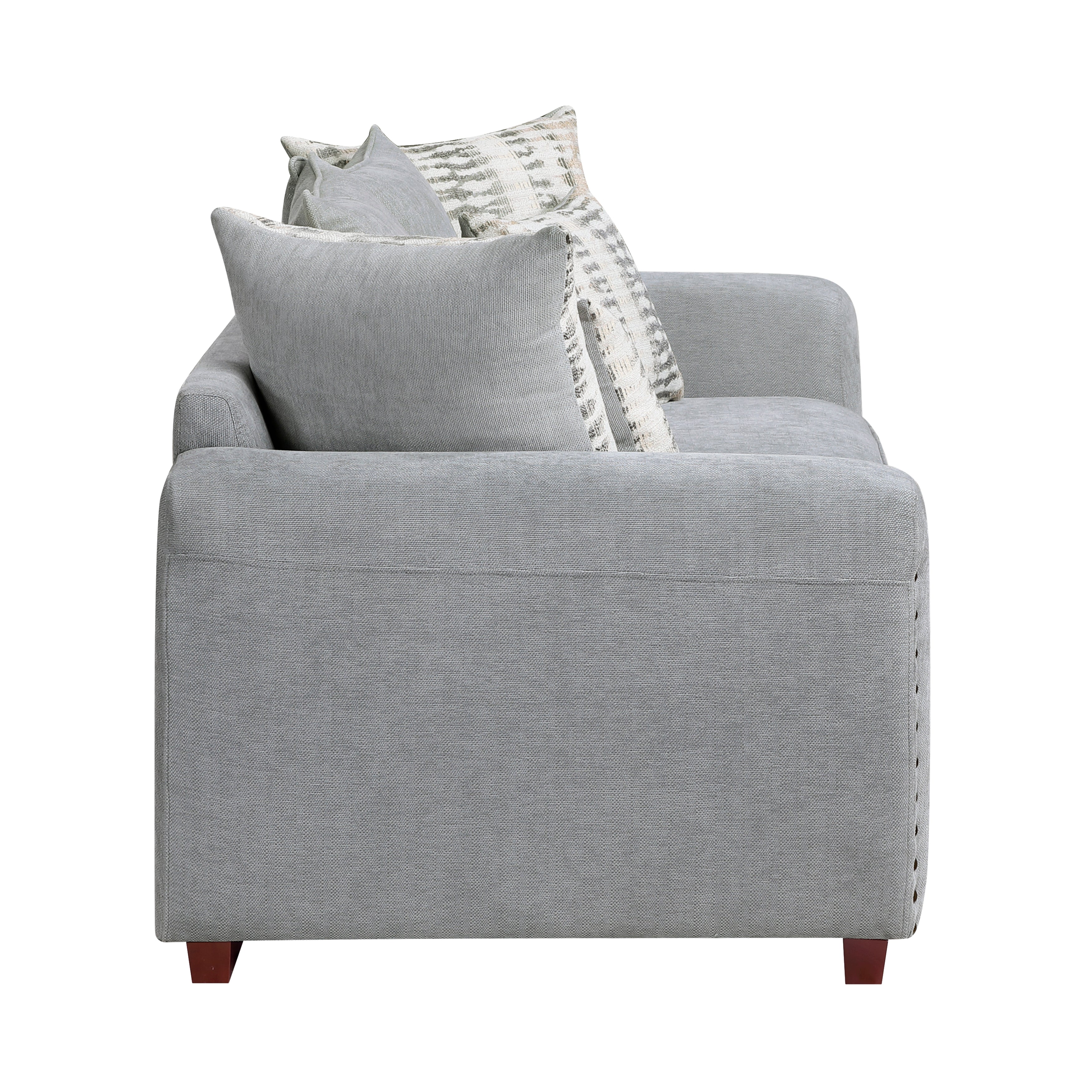 8579GY*2 2pc Set: Sofa, Love - 8579GY*2