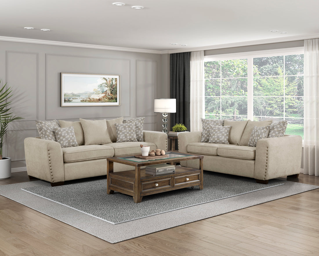 Silverthorne Light Brown Living Room Set from Homelegance - Luna Furniture