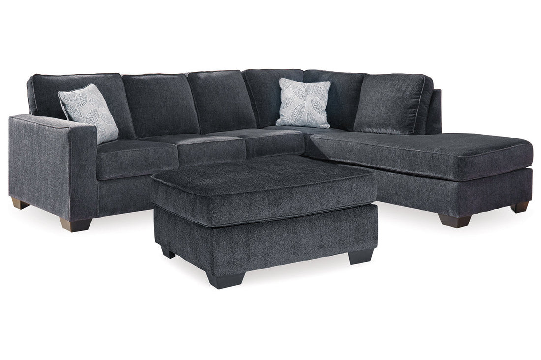 Altari Slate 2-Piece Sectional and Ottoman - Ashley - Luna Furniture