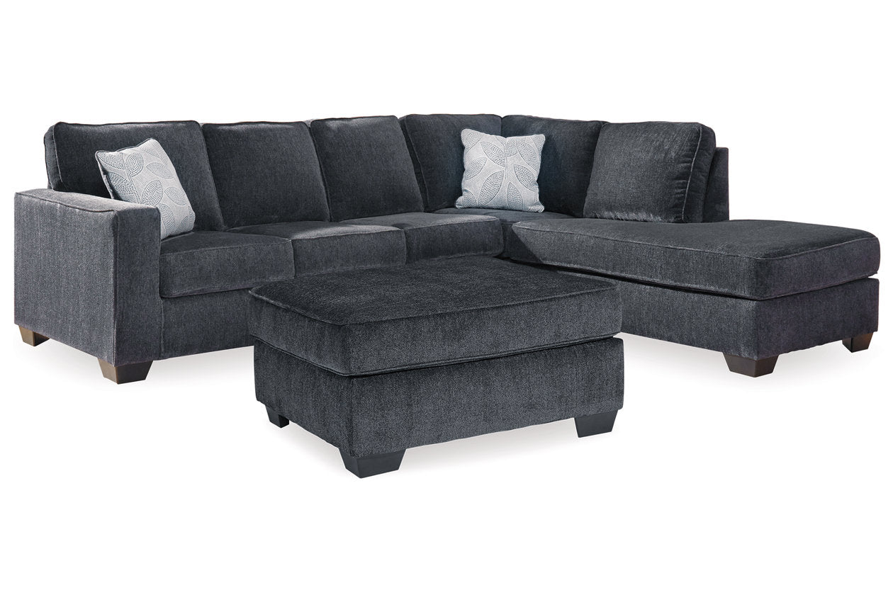 Altari Slate 2-Piece Sectional and Ottoman - Ashley - Luna Furniture