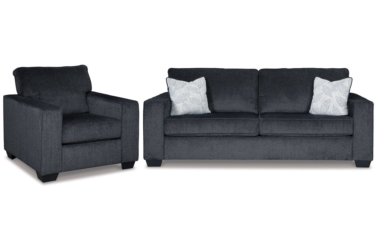 Altari Slate Sofa Sleeper with Chair - Ashley - Luna Furniture
