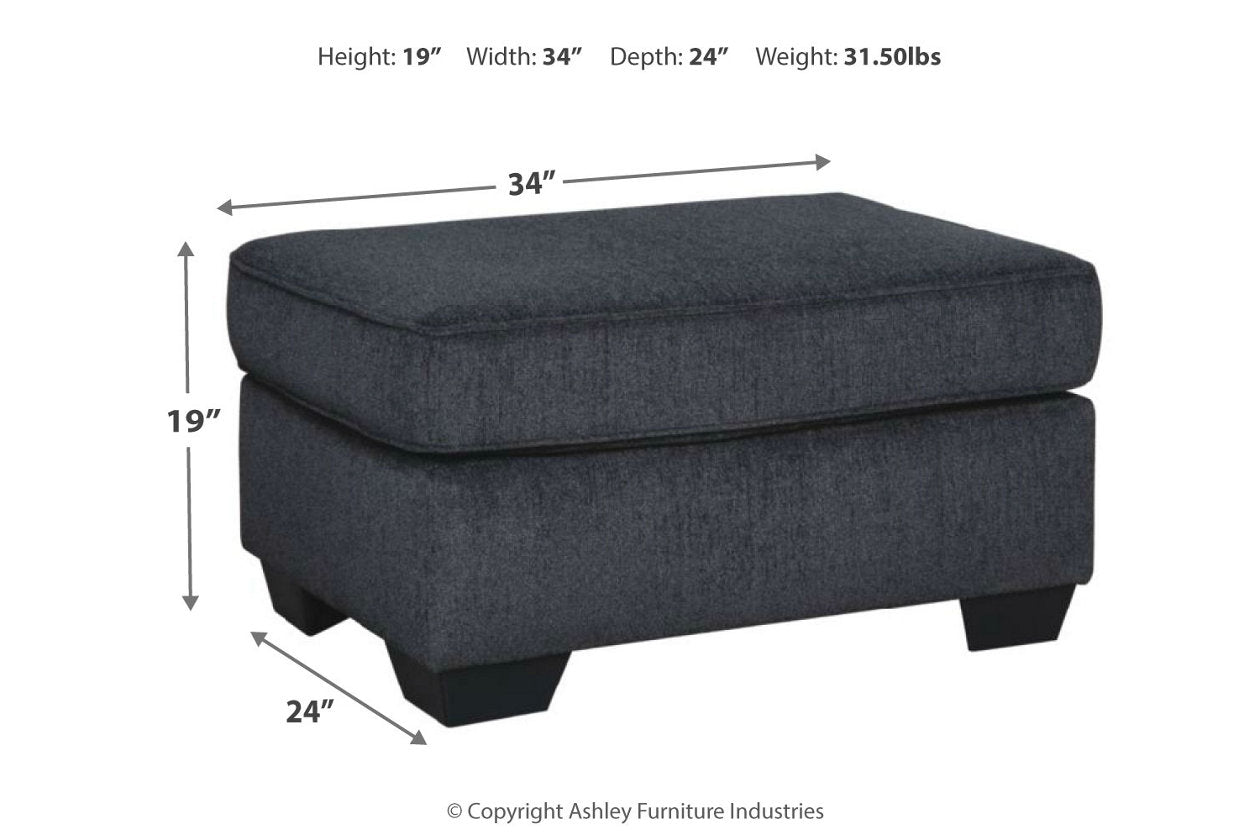 Altari Slate Chair and Ottoman - Ashley - Luna Furniture
