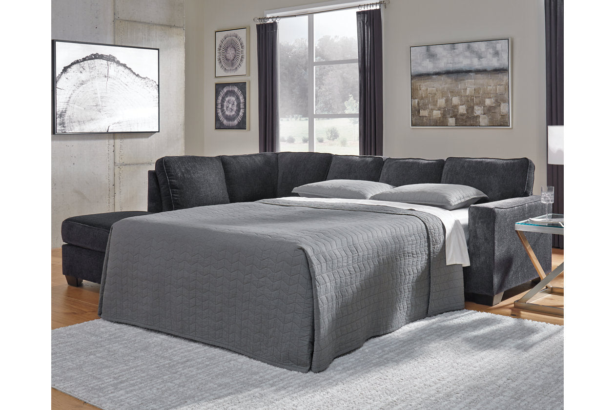 Altari Slate 2-Piece Sleeper Sectional with Chaise - Ashley - Luna Furniture