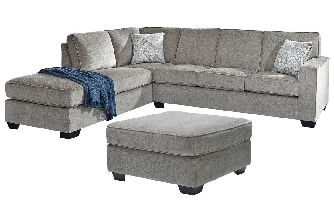 Altari Alloy 2-Piece Sectional with Ottoman - Ashley - Luna Furniture