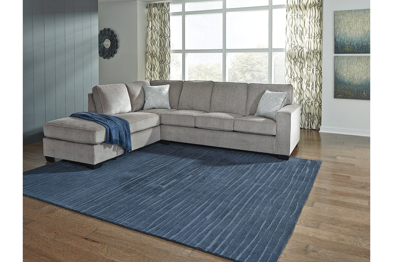 Altari Alloy 2-Piece Sectional with Ottoman - Ashley - Luna Furniture