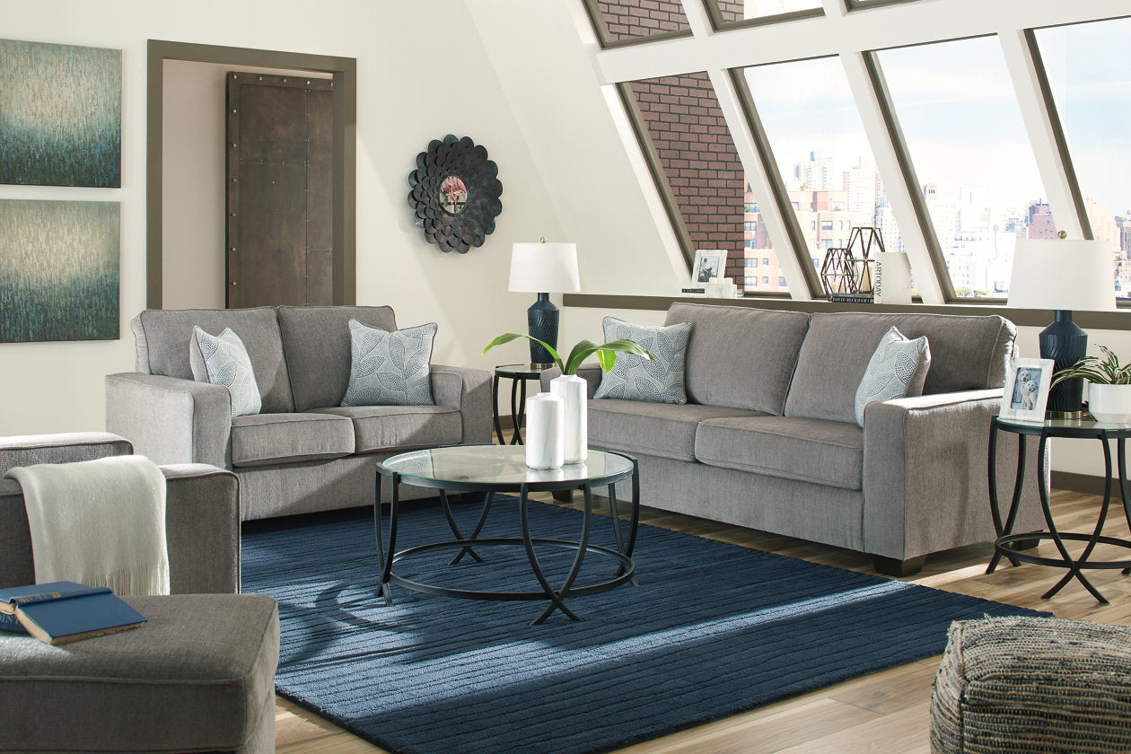 Altari Alloy Sofa, Loveseat, Chair and Ottoman - Ashley - Luna Furniture