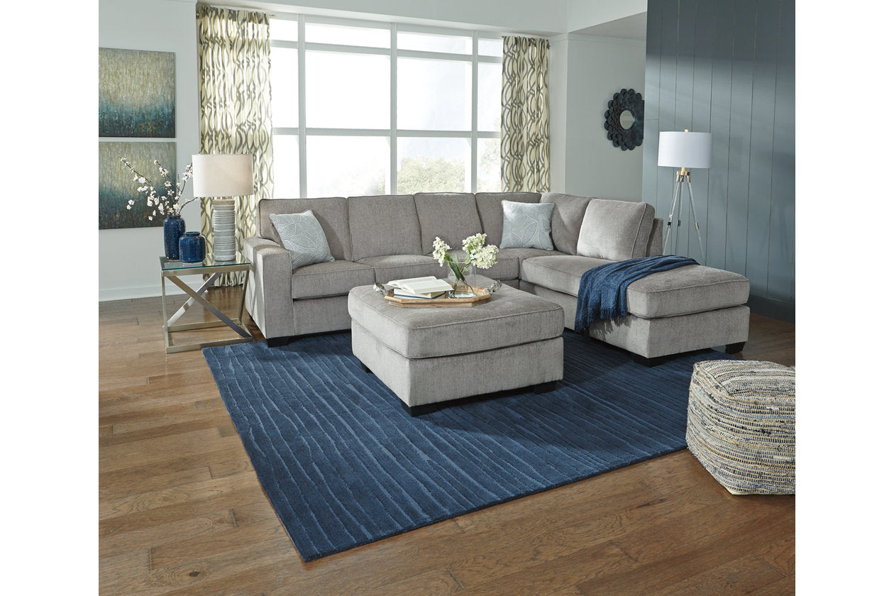 Altari Alloy 2-Piece Sleeper Sectional, Loveseat and Ottoman - Ashley - Luna Furniture