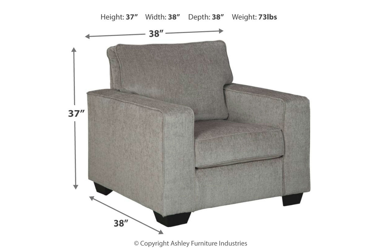 Altari Alloy Chair and Ottoman - Ashley - Luna Furniture