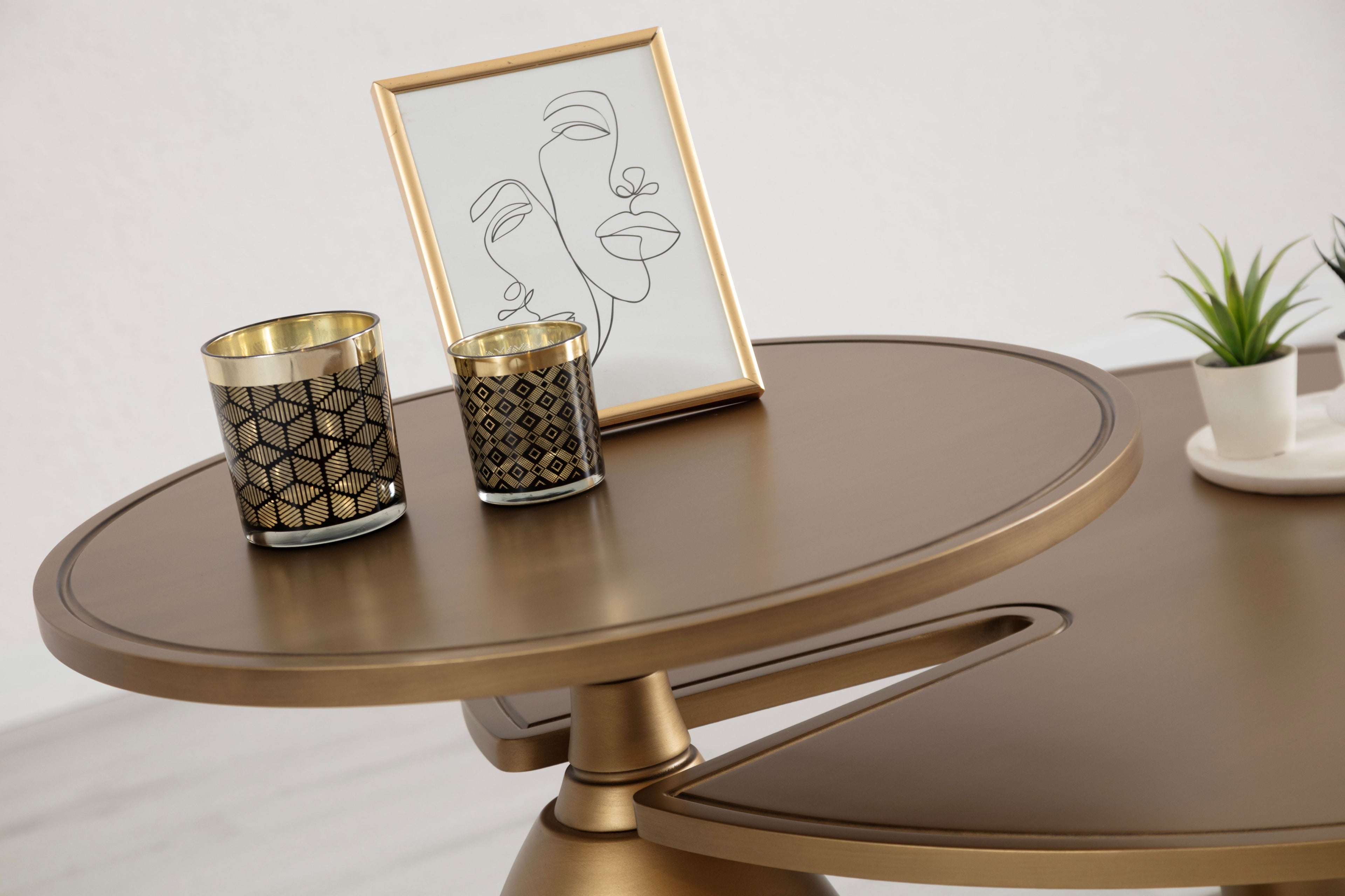 873 Gold 2 Pc Coffee Table Set - 873GOLD-COFSET