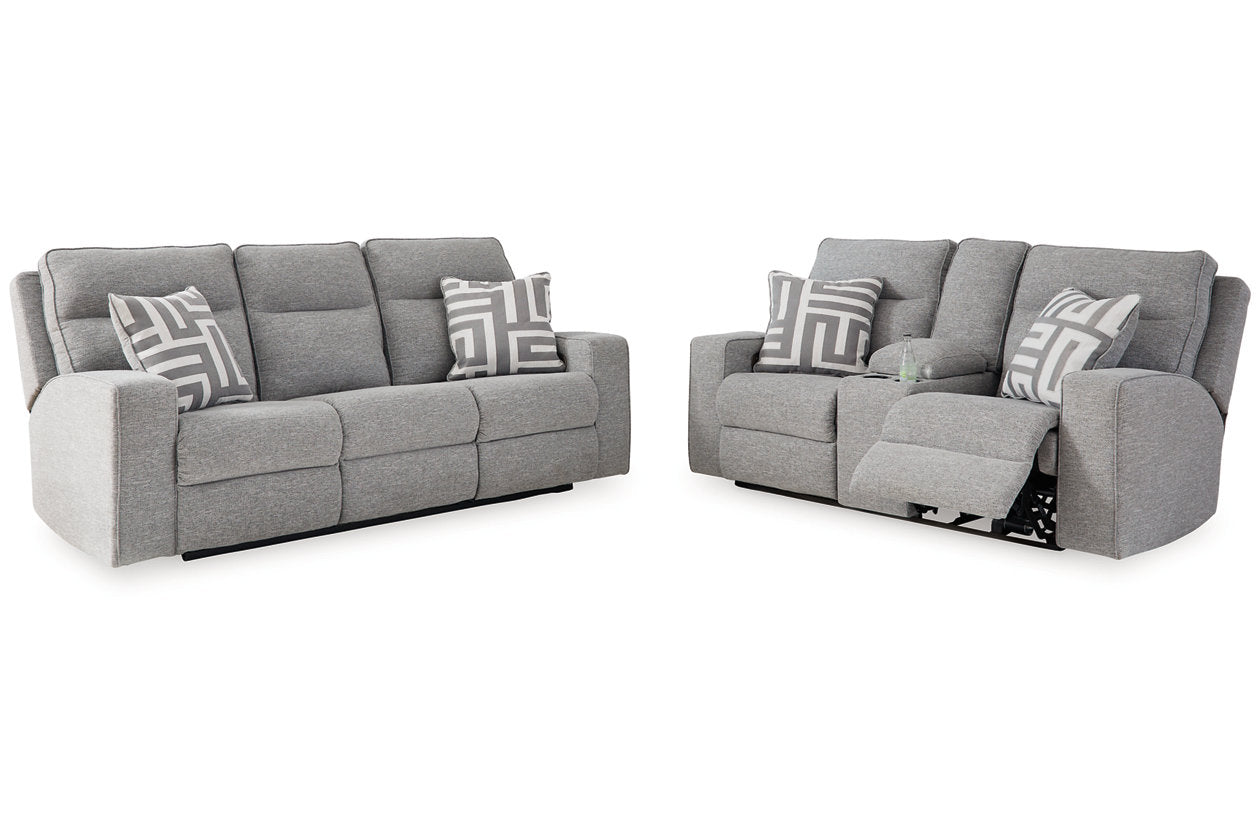 Biscoe Pewter Power Reclining Living Room Set - Ashley - Luna Furniture