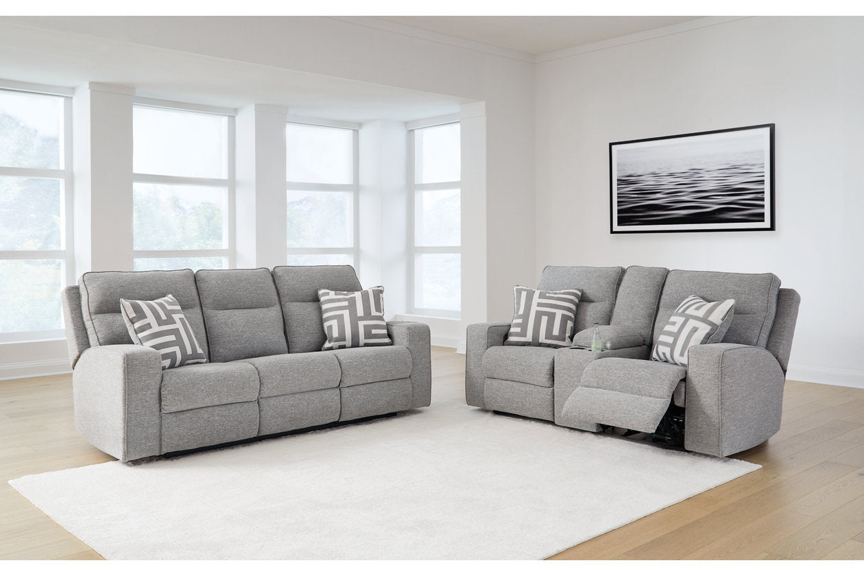 Biscoe Pewter Power Reclining Living Room Set - Ashley - Luna Furniture