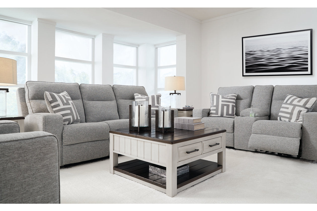 Biscoe Pewter Power Reclining Living Room Set - Ashley - Luna Furniture
