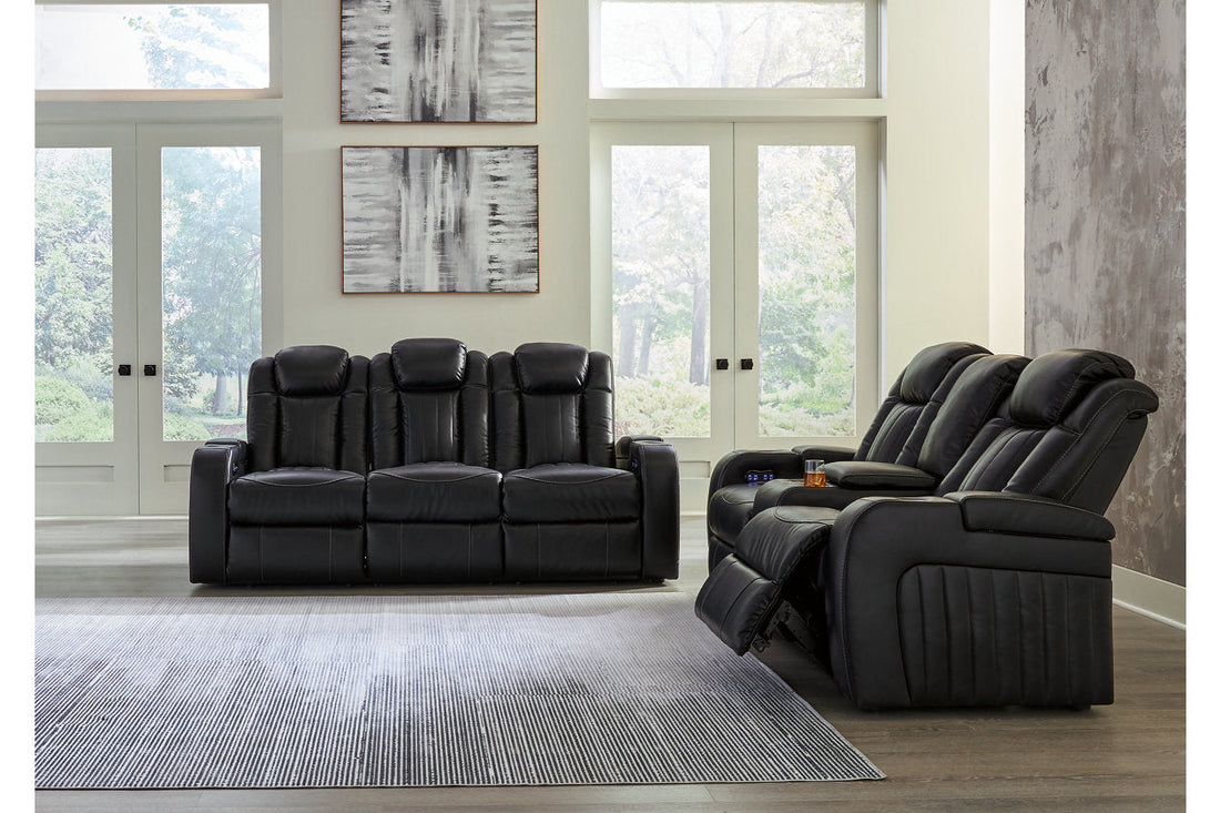 Caveman Den Midnight Power Reclining Living Room Set - Ashley - Luna Furniture