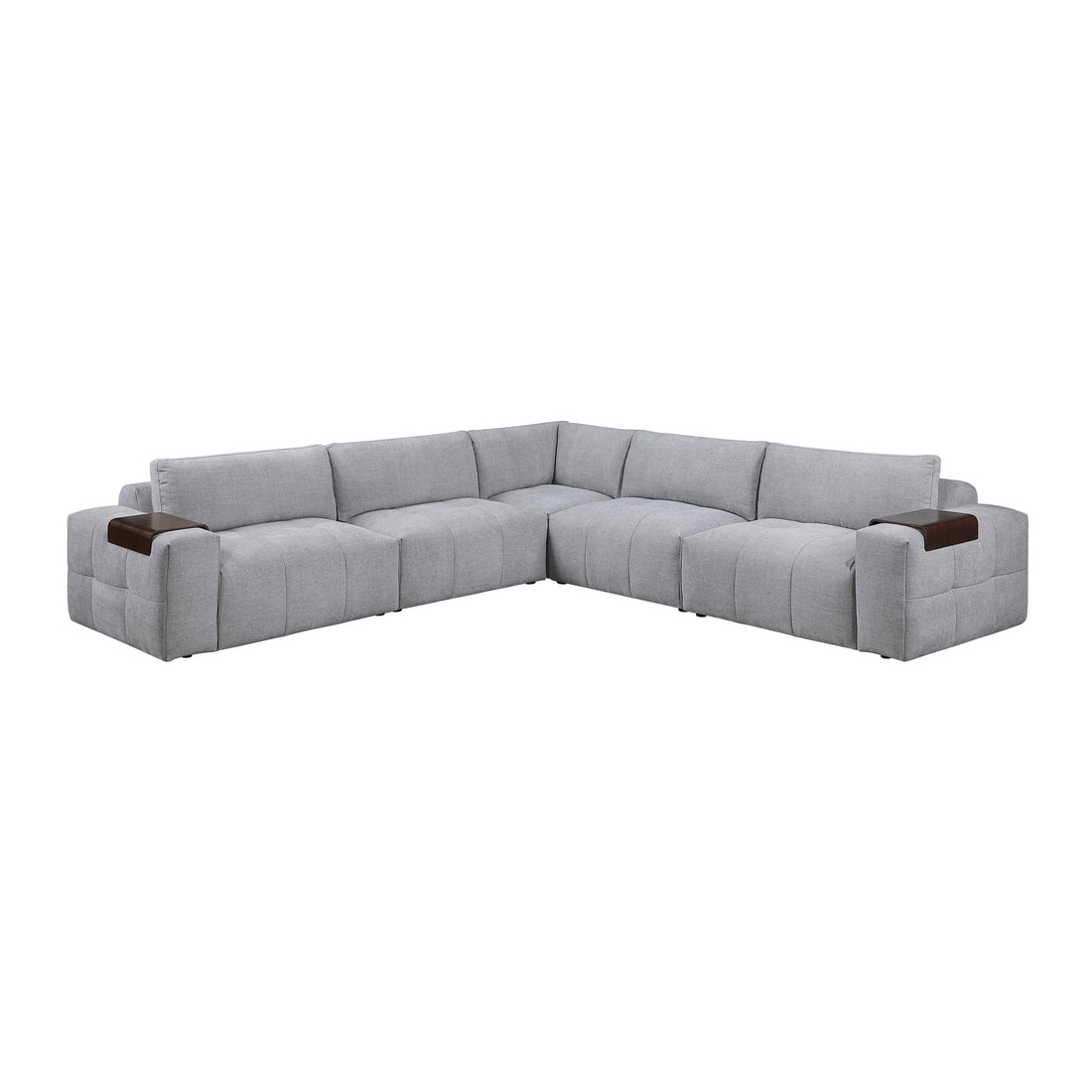 9155GY*51L1R (5)5-Piece Modular Sectional - 9155GY*51L1R