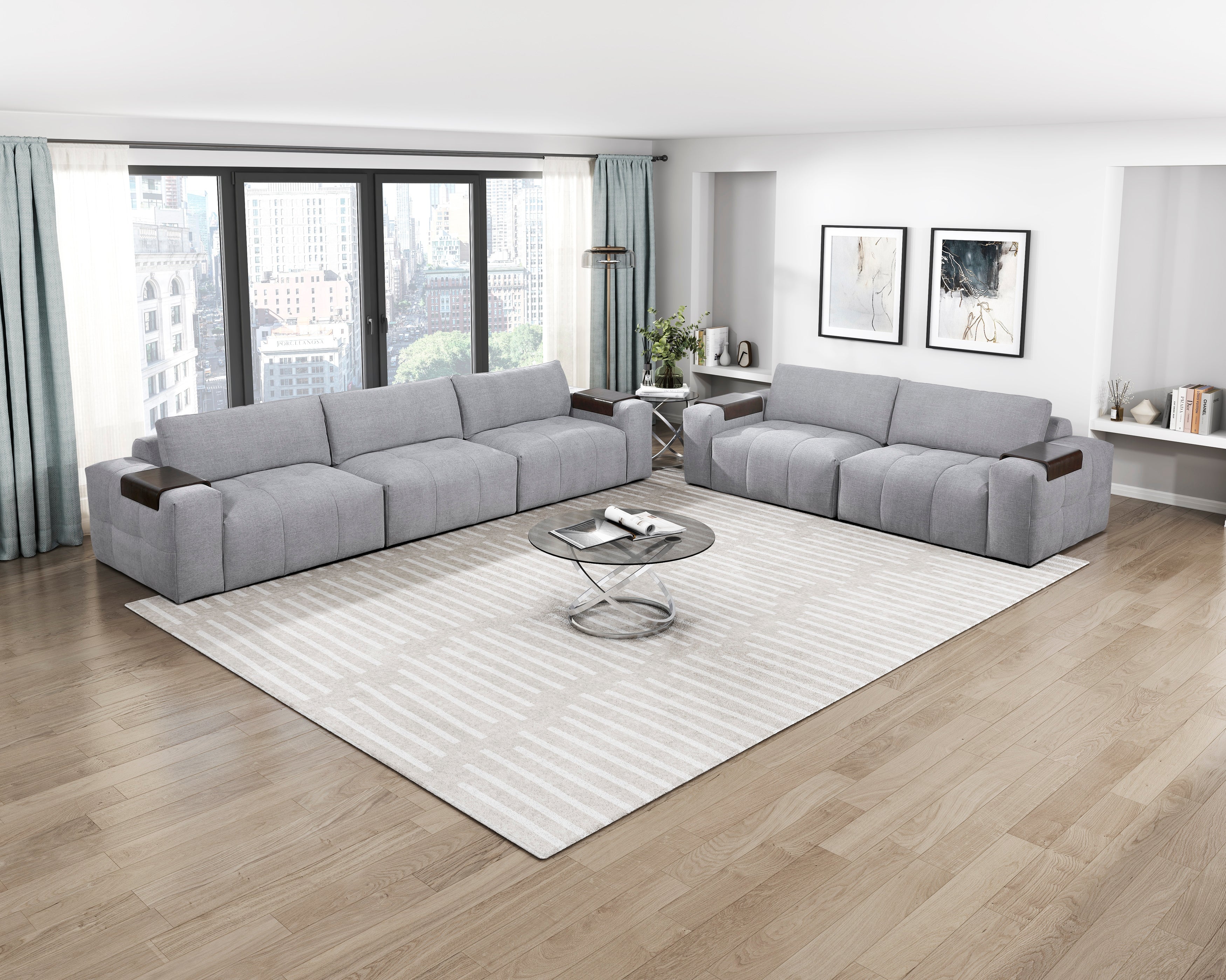 9155GY-AC Armless Chair - 9155GY-AC