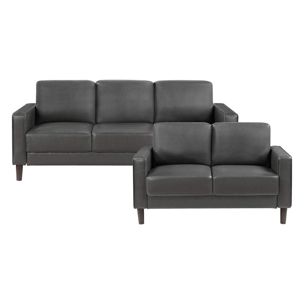 9203DGY*2 2pc Set: Sofa, Love - 9203DGY*2