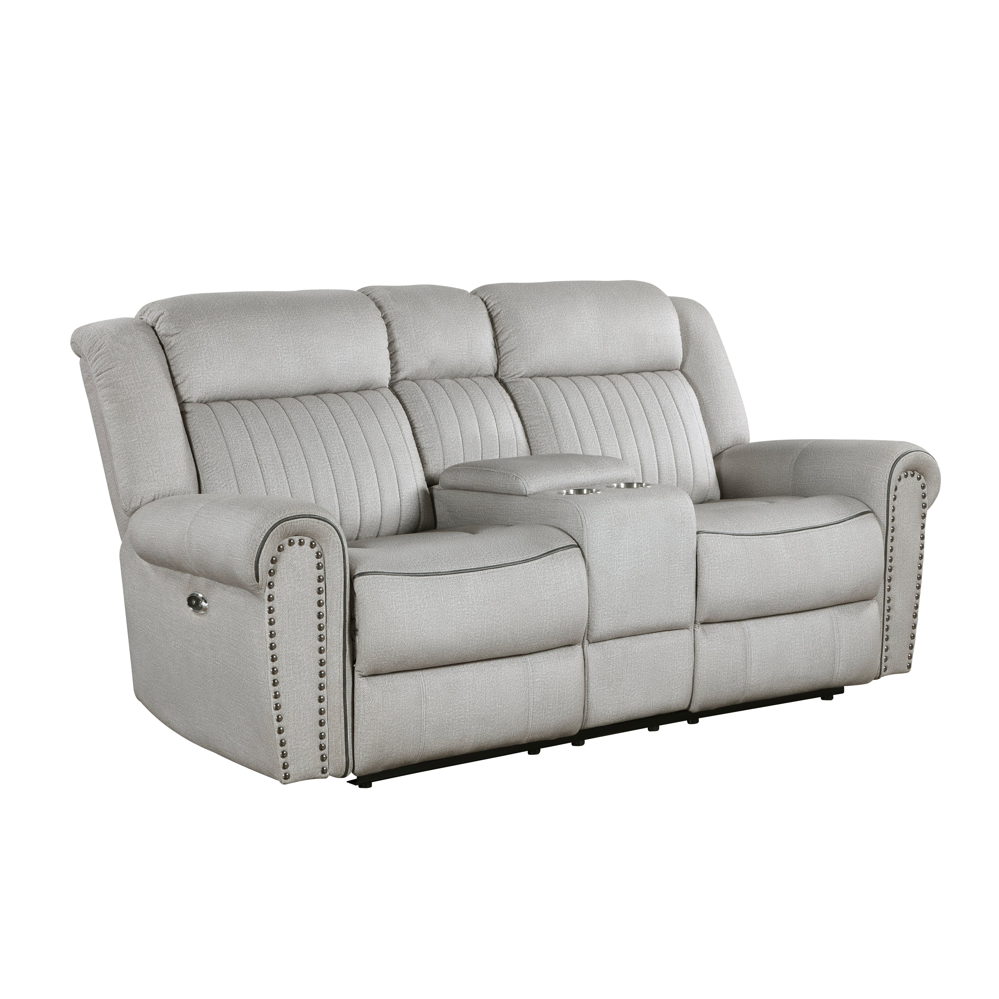 Brennen Mist Double Reclining Living Room Set from Homelegance - Luna Furniture