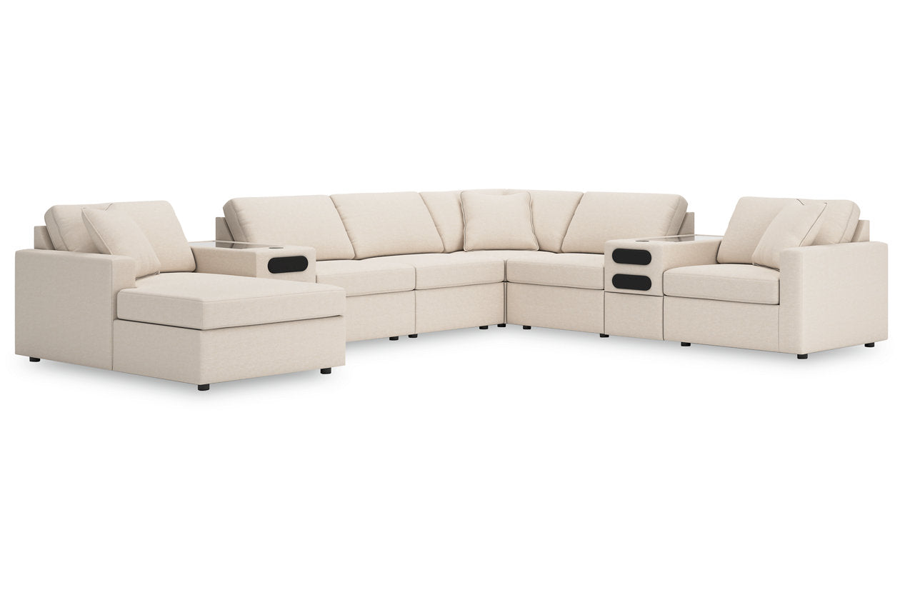 Modmax Oyster 8-Piece Sectional with Audio System and Chaise - - Luna Furniture