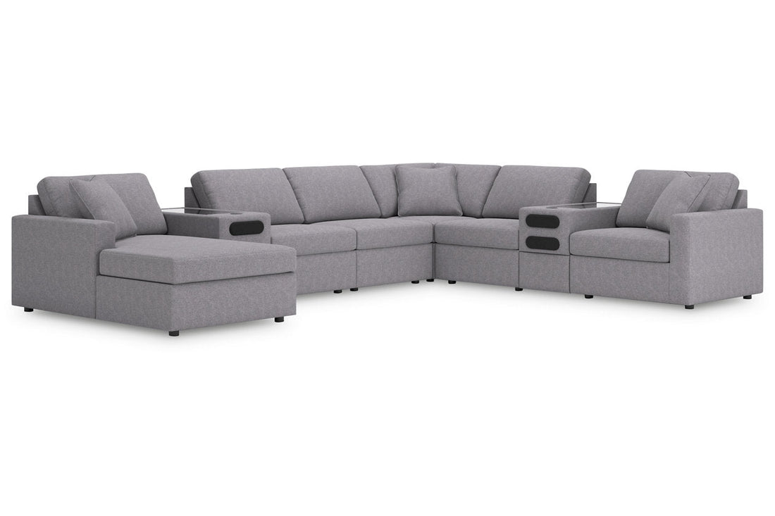 Modmax Granite 8-Piece Sectional with Audio System and Chaise - - Luna Furniture
